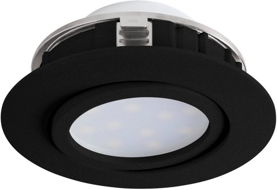 schwarz LED PINEDA, aus Warmweiß Kunststoff integriert, Warmweiß, EGLO Deckenleuchte in - - 1X5,5W Deckenleuchte fest