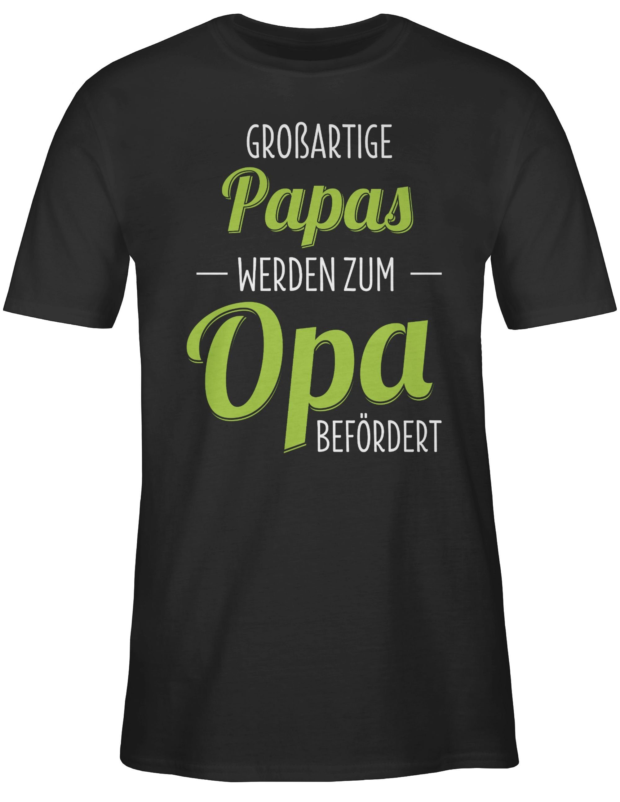 Großartige 1 Papas werden Schwarz T-Shirt Geschenke Shirtracer zum befördert Opa Opa