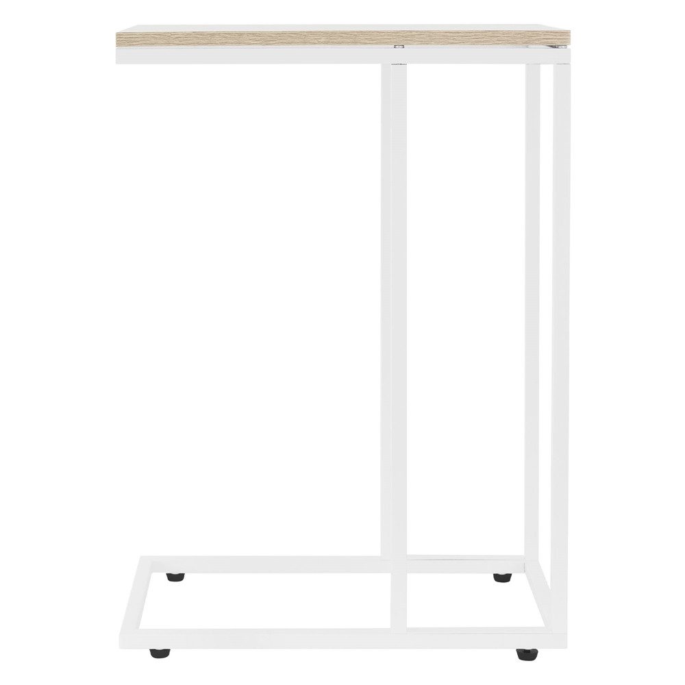 ML-DESIGN Beistelltisch Wohnzimmertisch C-Form mit Metallgestell & Holzplat günstig online kaufen