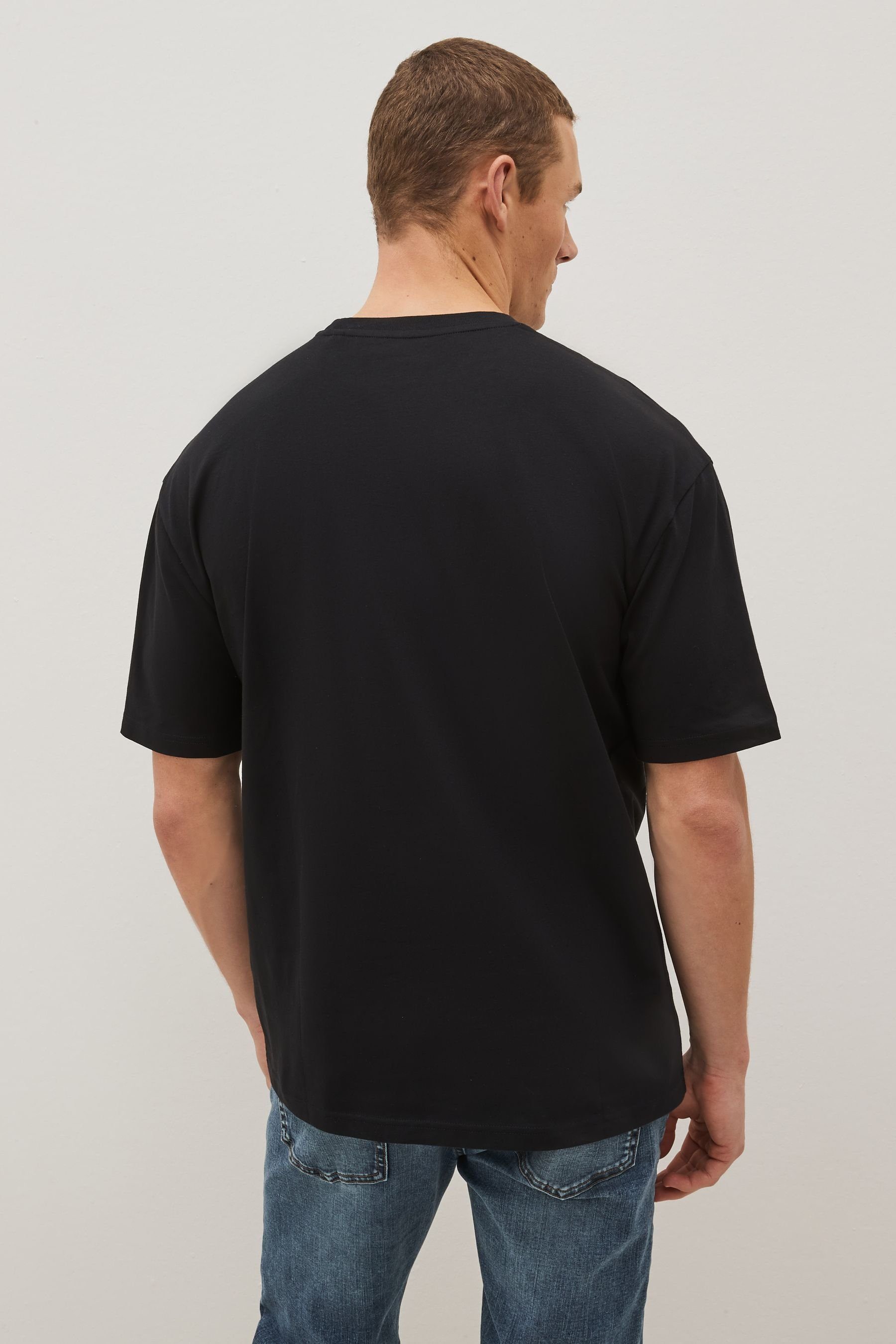 Next T-Shirt Rundhals-T-Shirt im Relaxed Fit günstig online kaufen
