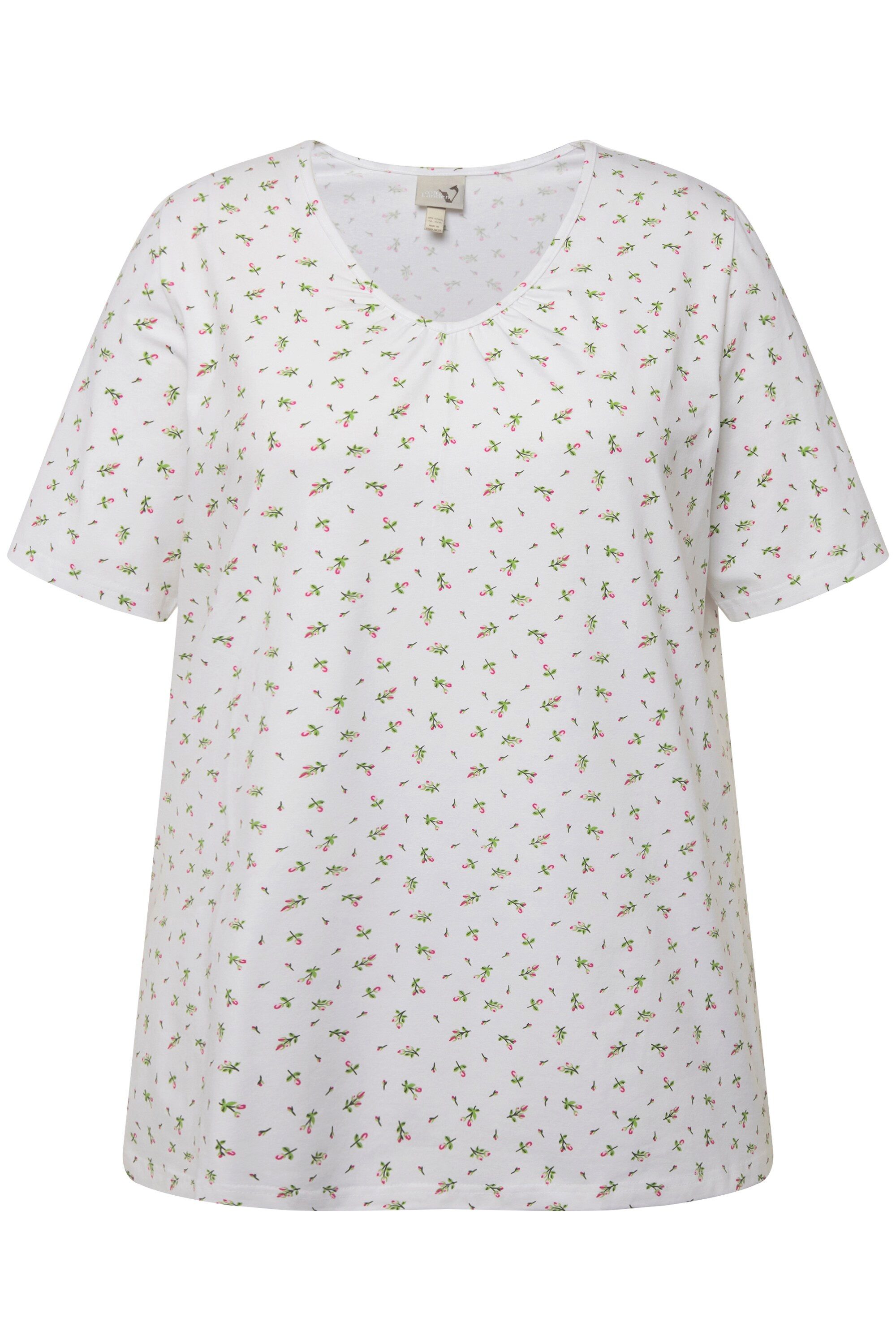 Ulla Popken T-Shirt Trachten-Shirt A-Linie V-Ausschnitt günstig online kaufen