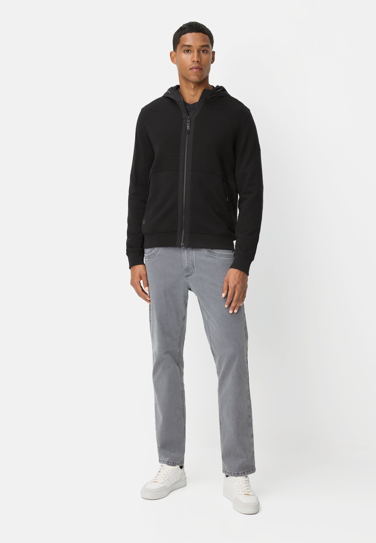 camel active Sweatjacke mit Kapuze Langarm