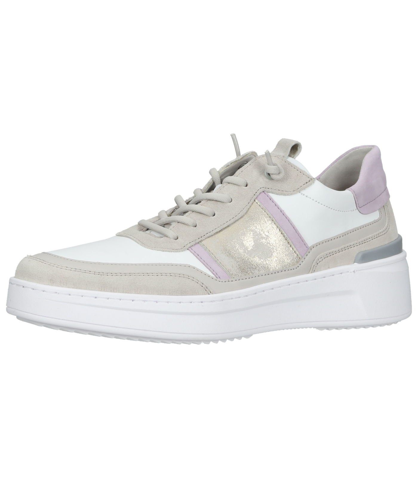 / (neve/viola-kombi 12) Sneaker Beige Sneaker Veloursleder/Textil Gabor