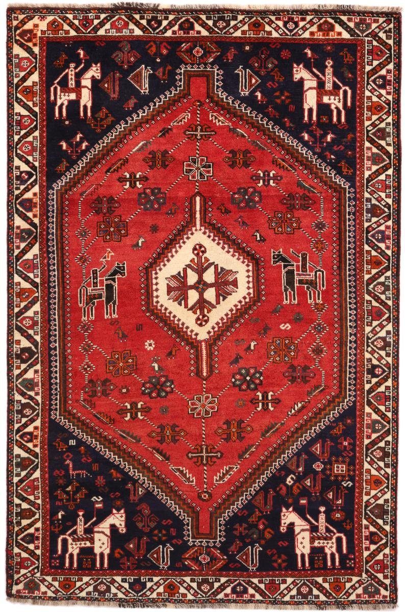 Orientteppich Shiraz 163x246 Handgeknüpfter Orientteppich / Perserteppich, Nain Trading, rechteckig, Höhe: 10 mm