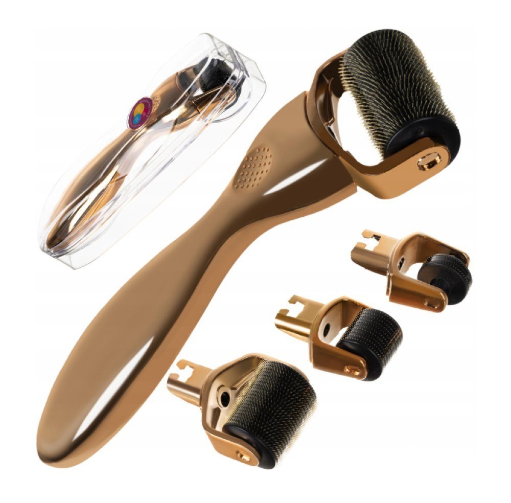 SOULIMA Dermaroller Dermaroller 3in1: Nadelmesotherapie und Hautpflege Derma Roller 3-in-1 Set, Griff, 3 Köpfe, Etui, 2 Schutzkappen. Titan-Nadeln, Derma Roller 3-in-1 mit Titan-Nadeln für straffere Haut. mehr