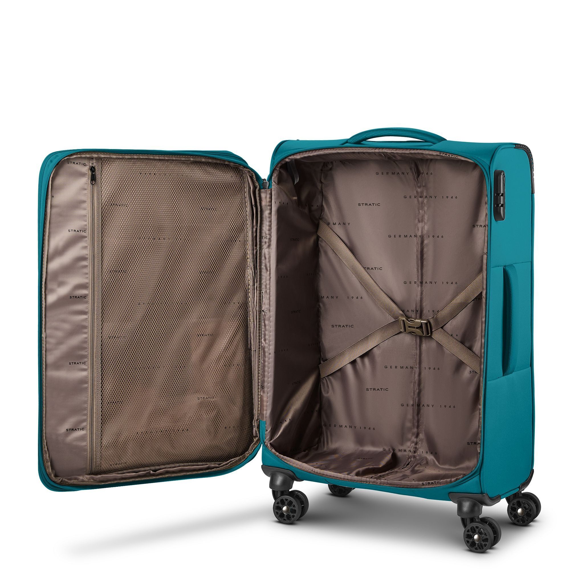 Stratic Trolleyset taska, 4 Rollen, (3-teilig, 3 tlg), Polyester