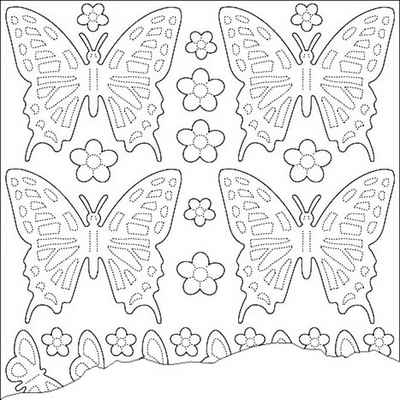 MEYCO Hobby Aufkleber Konturensticker Sticker, Schmetterlinge und Marien
