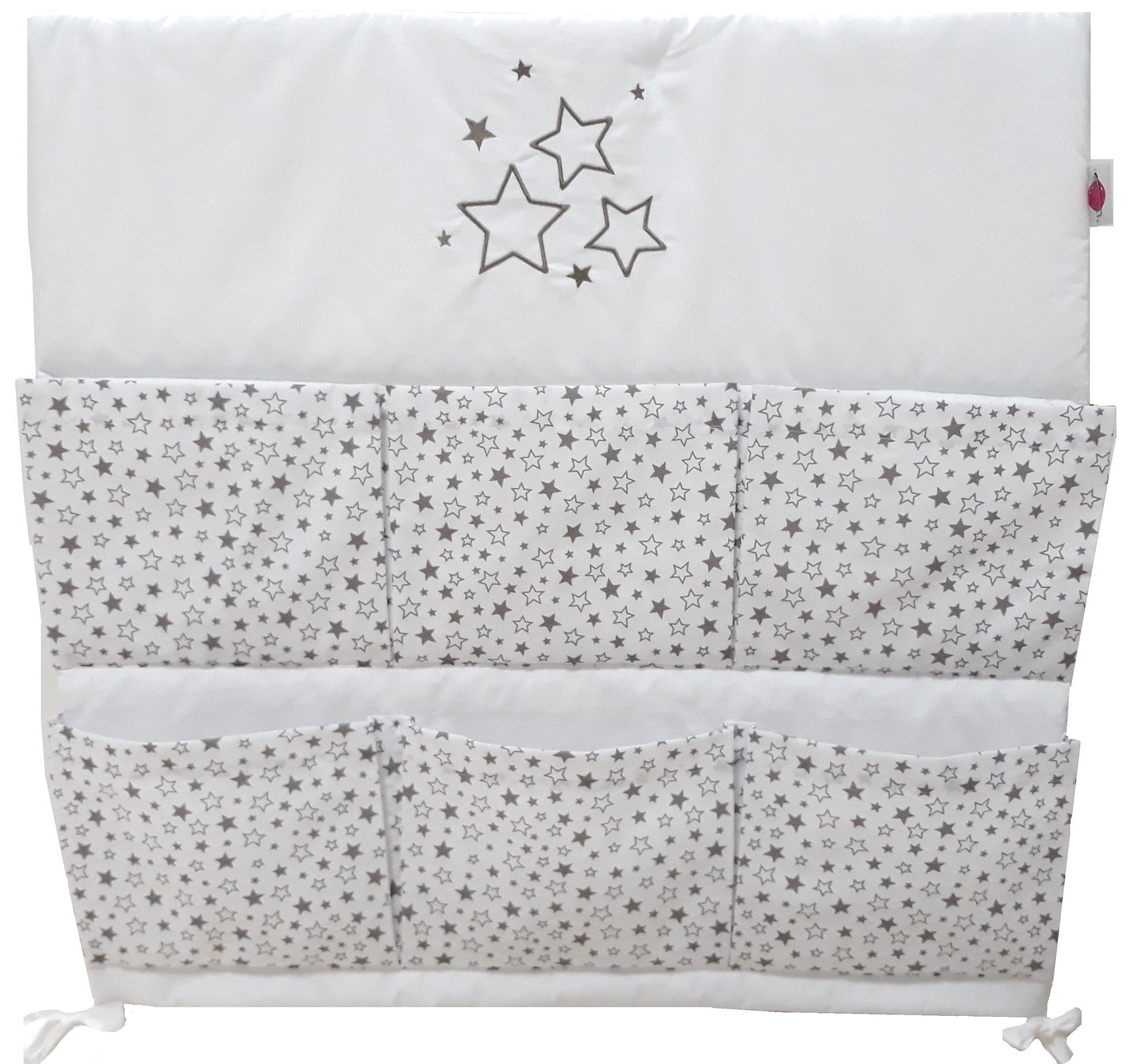 Babymajawelt Betttasche Organizer "STARS" 60x60cm Aufbewahrung, Kinderbett, Spielzeug (1-tlg), Für Wickeltisch, Babybett, als Wandaufbewahrung, Spielzeugtasche