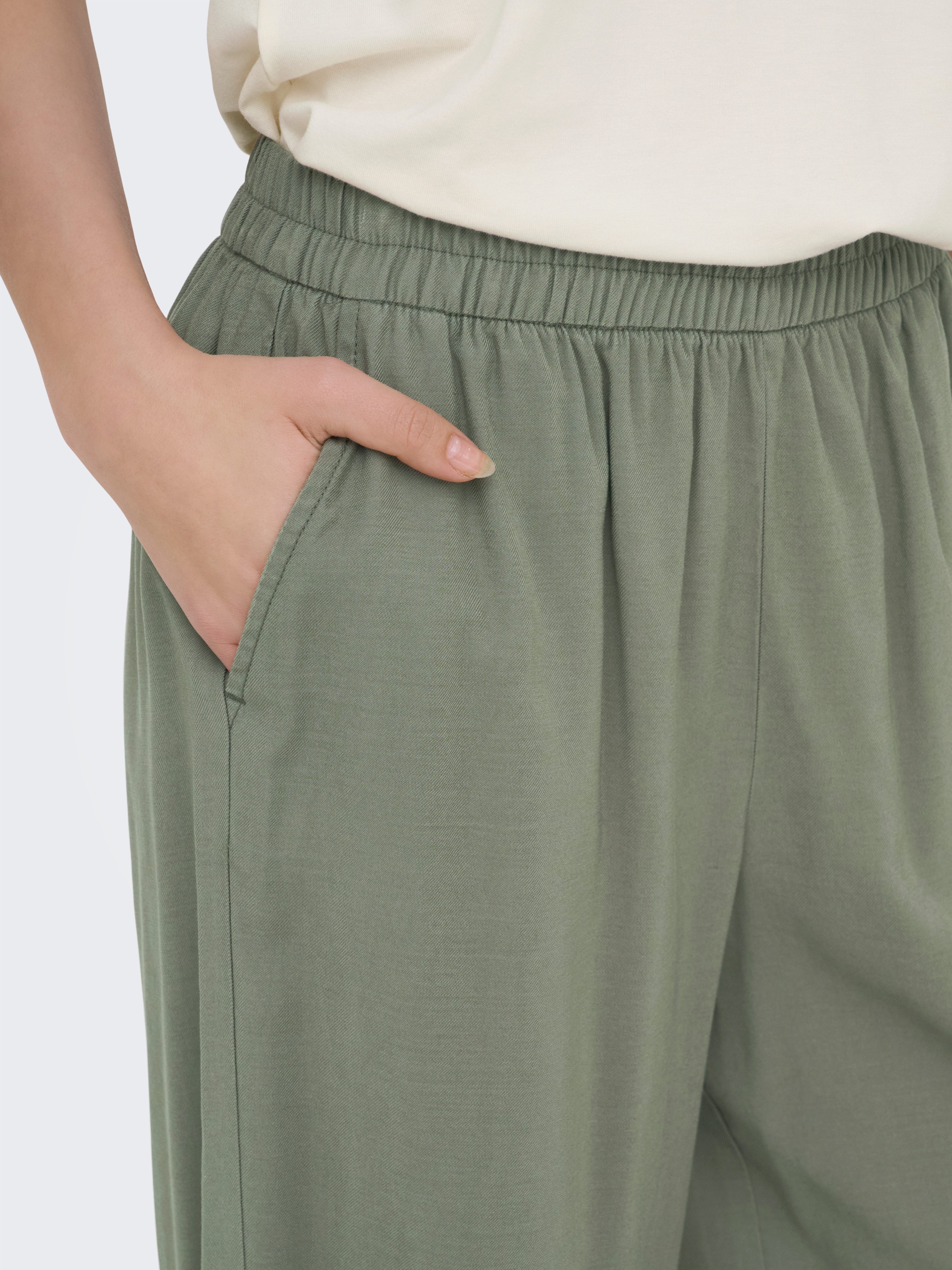 ONLY Schlupfhose ONLARIS LIFE HW PULL-UP PANT WVN NOOS mit bequemen Gummizug