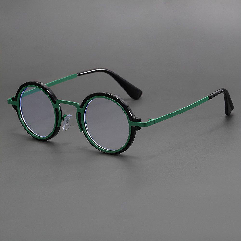 PACIEA Lesebrille Damen Herren Rundrahmen Metall Anti Blaulicht Unisex