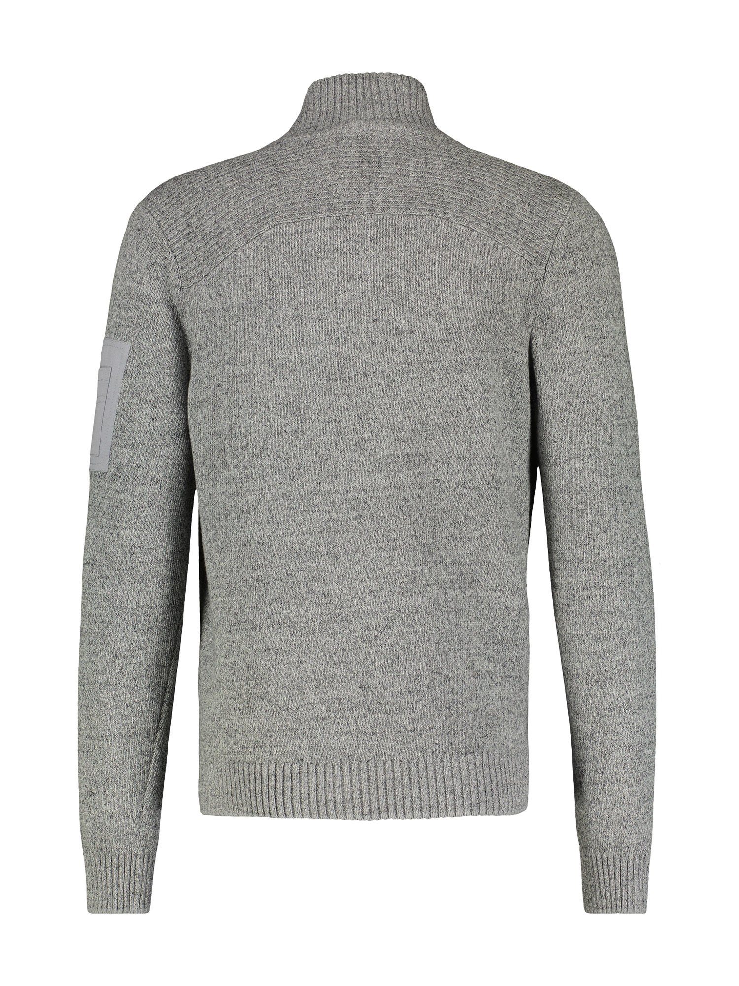 in M GREY LERROS PLATINUM lebendiger Strickjacke Strickjacke Optik LERROS