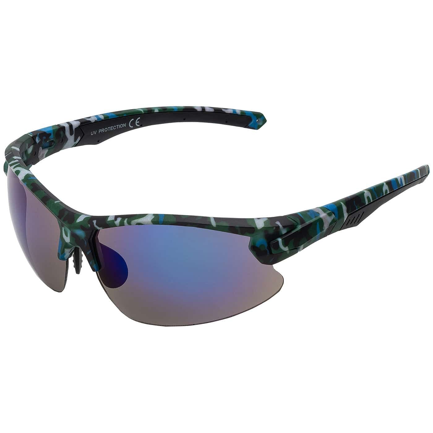 BEZLIT Eyewear Pilotenbrille Unisex Sonnenbrille Sportlich verspiegelt (1-St) mit schwarzen Linsen, Rot/Gelb, Blau und Blau Lila