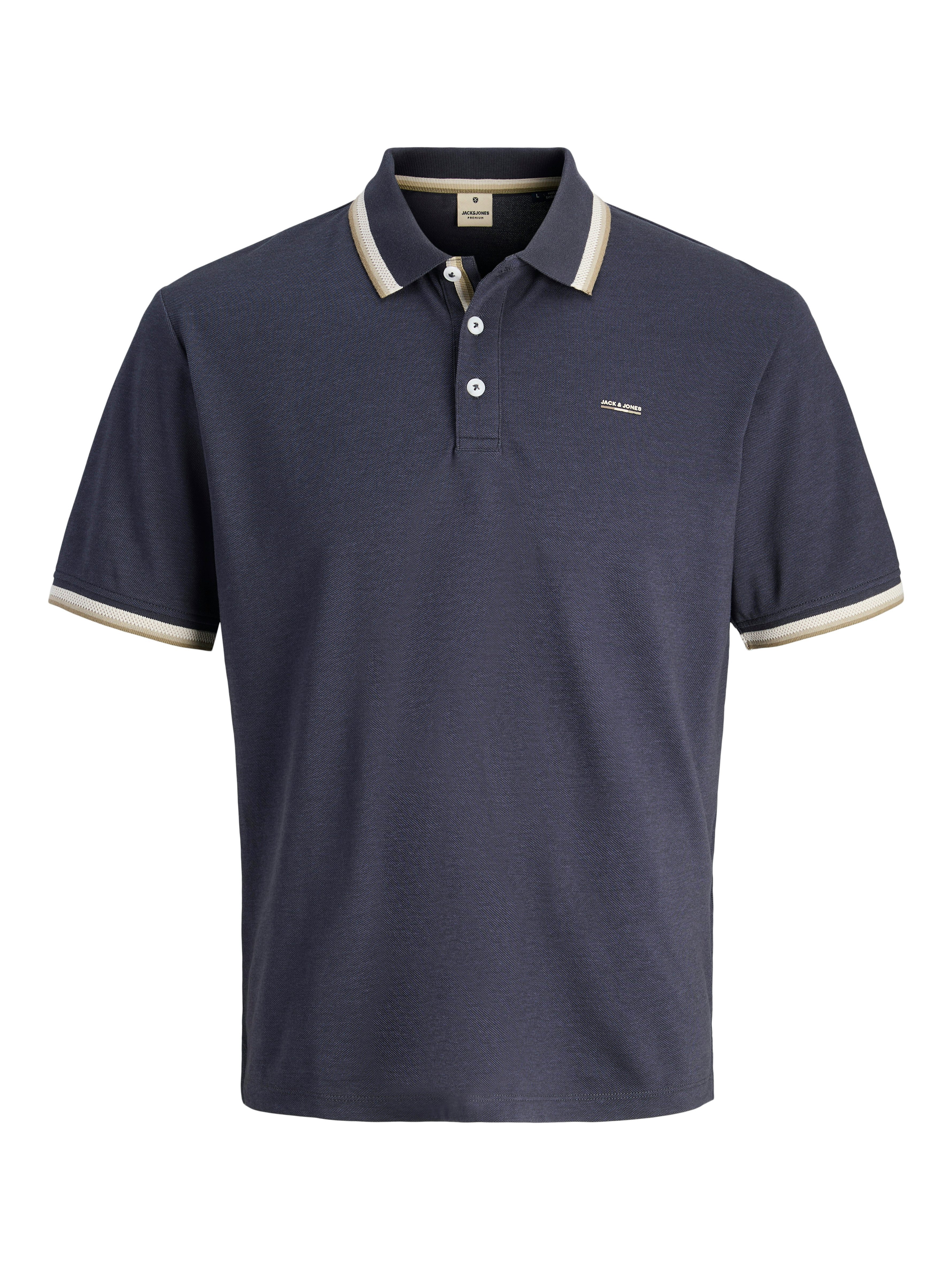 Jack & Jones Poloshirt JPRBLUALVES SS POLO SN mit Logo Stickerei