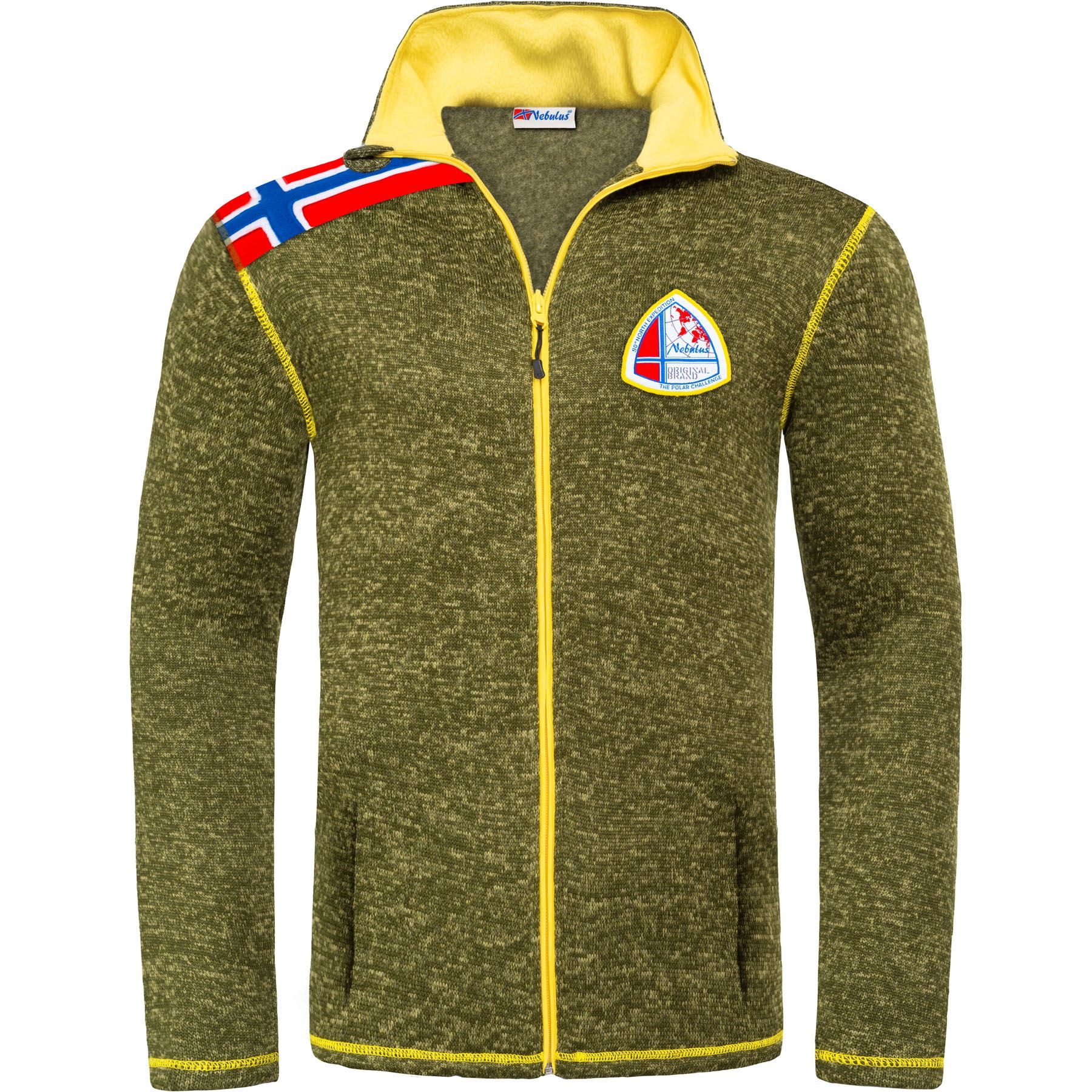 Fleecejacke NORSKY, P4951 - Herren, oliv meliert, XL