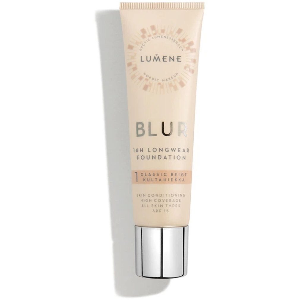 Lumene Foundation Blur Smoothing Foundation für alle Hauttypen SPF15 1 Classic Beige
