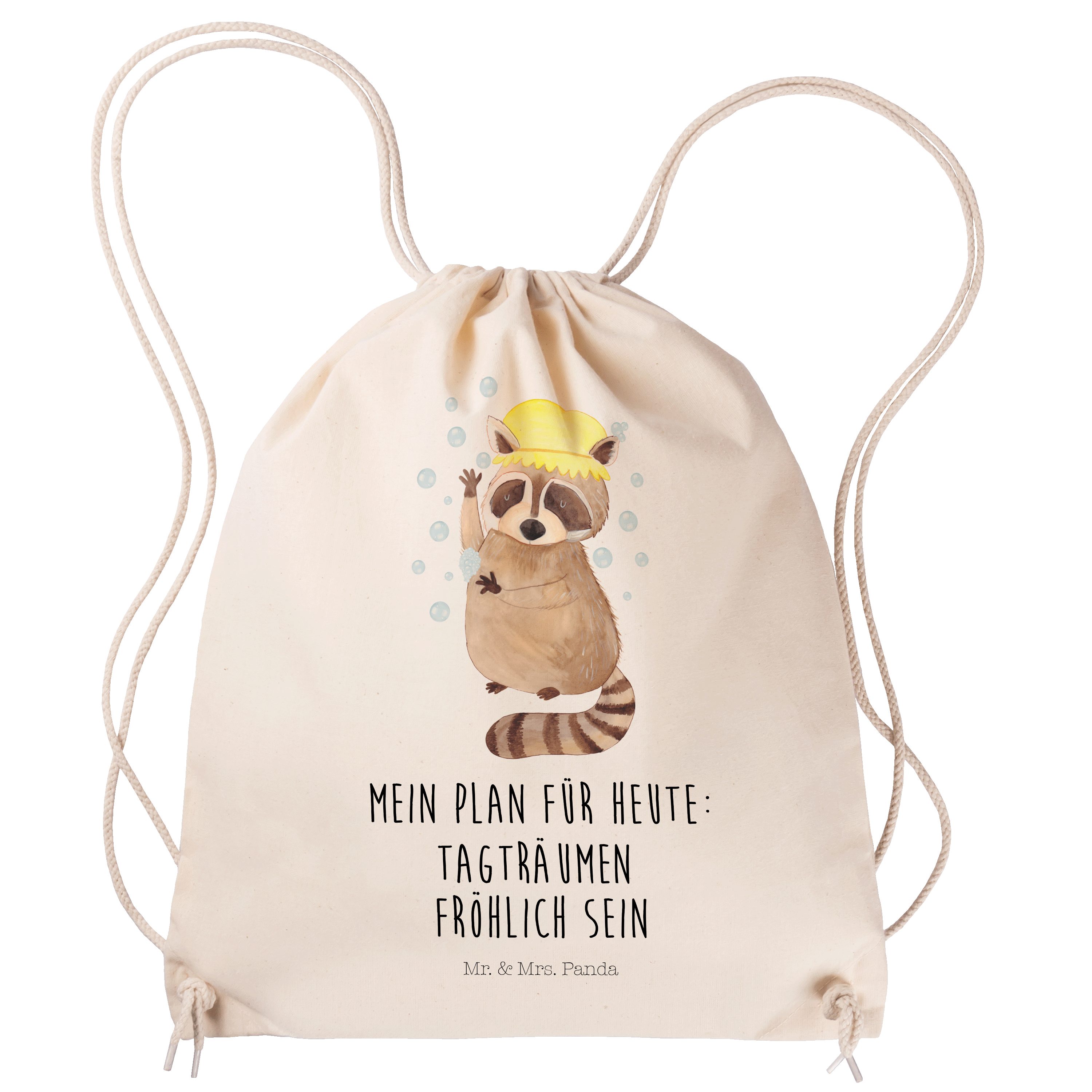 Spo Mrs. Mr. - - & Geschenk, Sprüche, Seifenblasen, Transparent lustige Panda Waschbär (1-tlg) Sporttasche