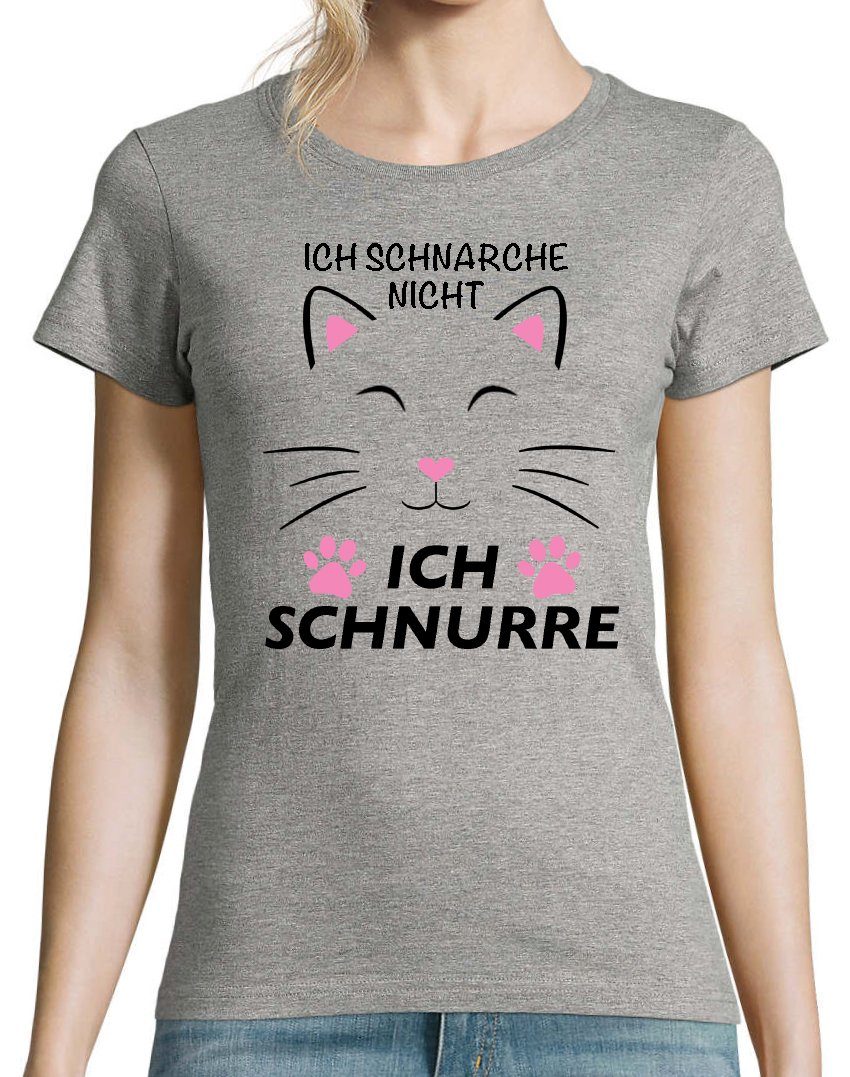 Youth Designz Print-Shirt Schnarchen Schnurren Katze günstig online kaufen