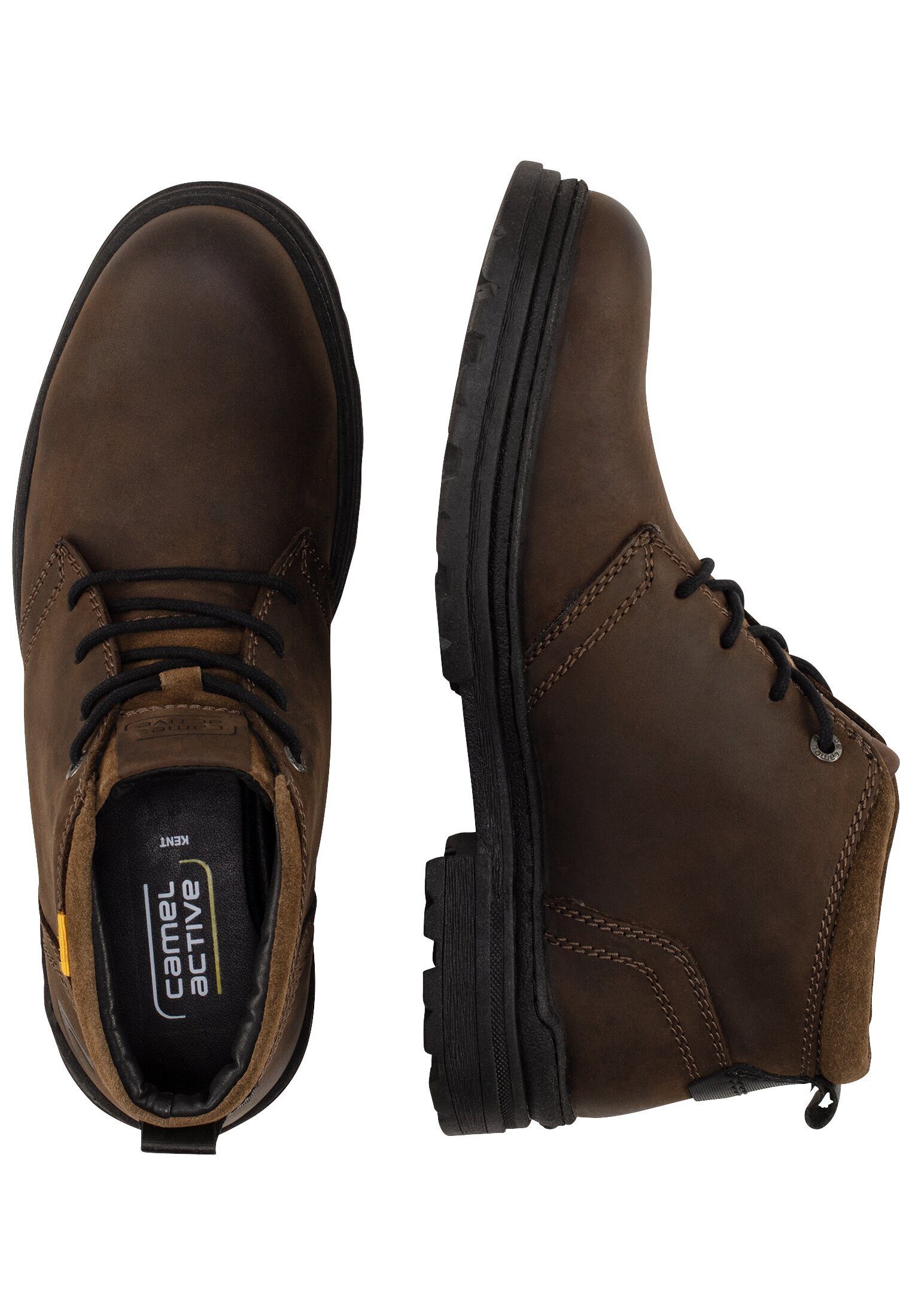camel active Schnürschuhe aus robustem Rindsleder Schnürschuh