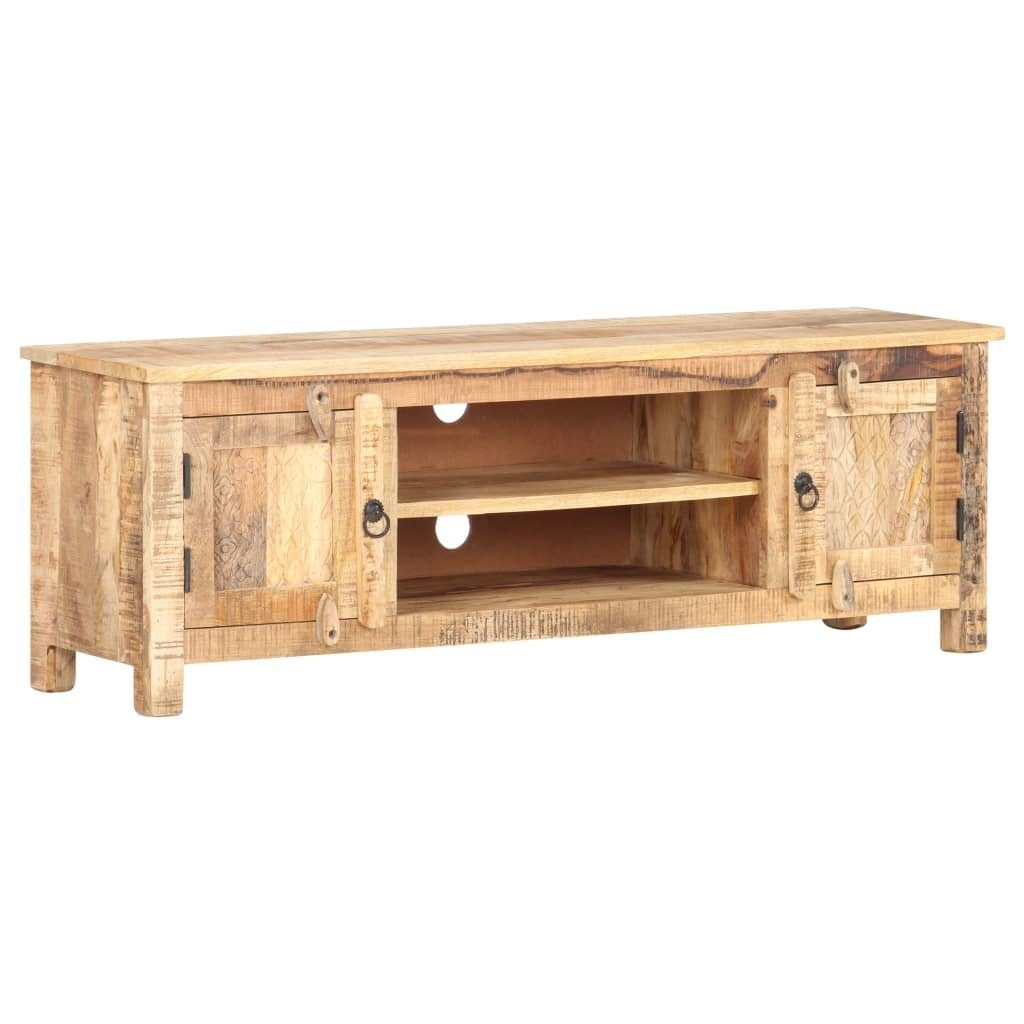 TV-Schrank Mangoholz TV-Schrank Raues Braun vidaXL (1-St) 120x30x40 cm