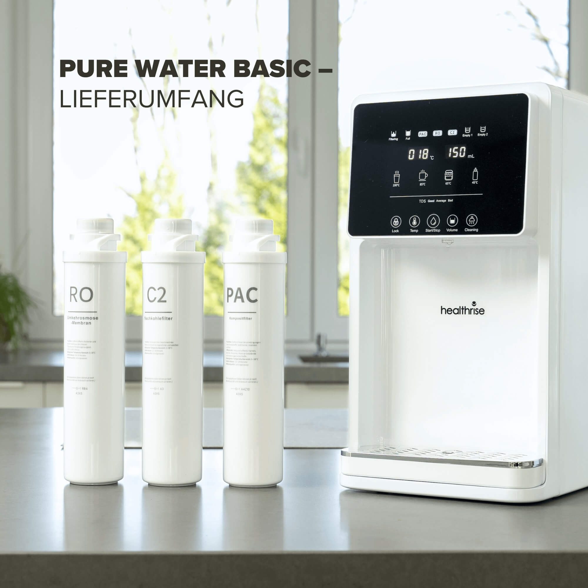Health Rise Wasserfilter Health Rise Pure Water Basic, Umkehrosmoseanlage 7 Liter Tank