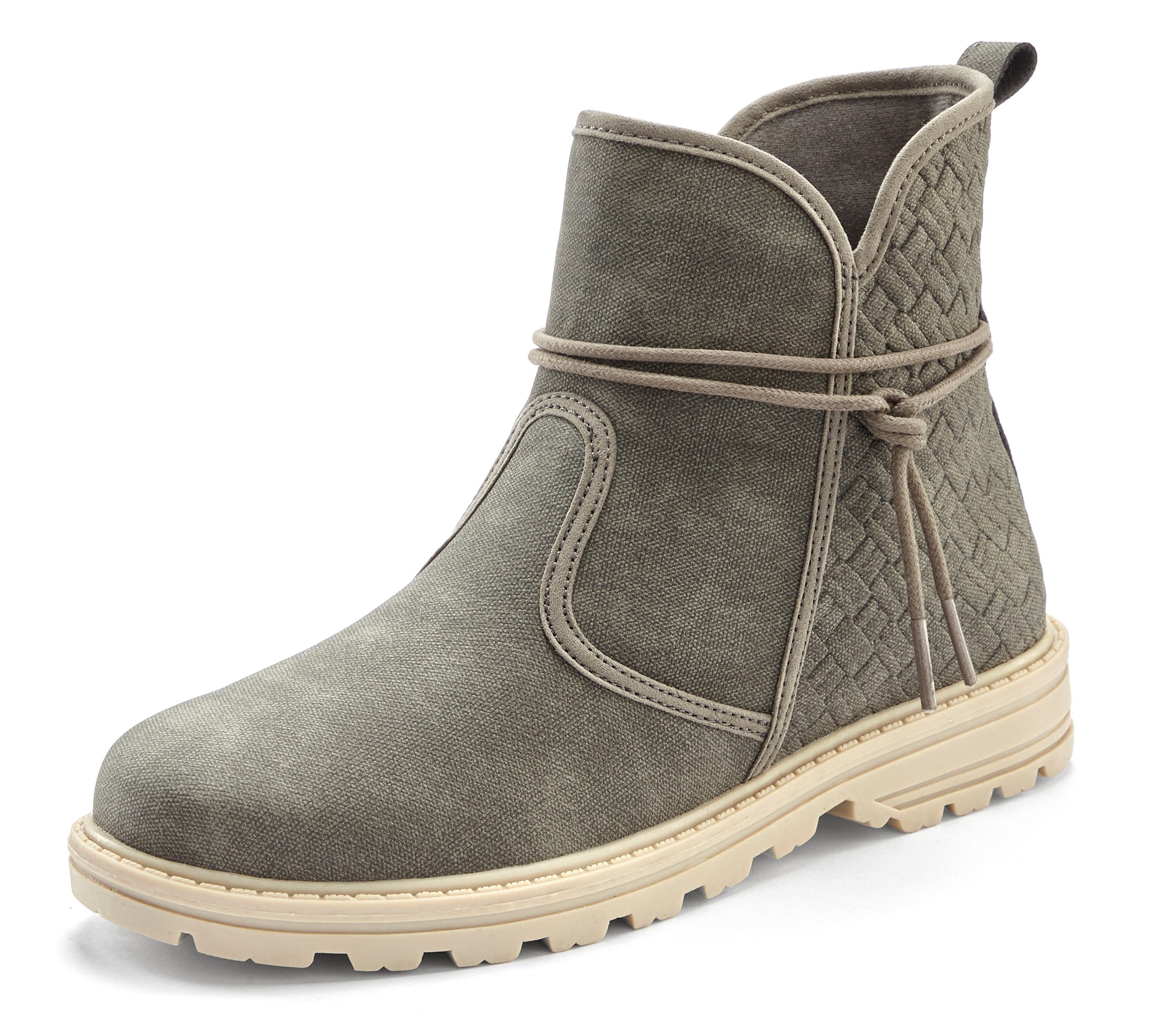 Vivance Boots, Stiefel Stiefelette mit raffinierten Bindebändern VEGAN günstig online kaufen