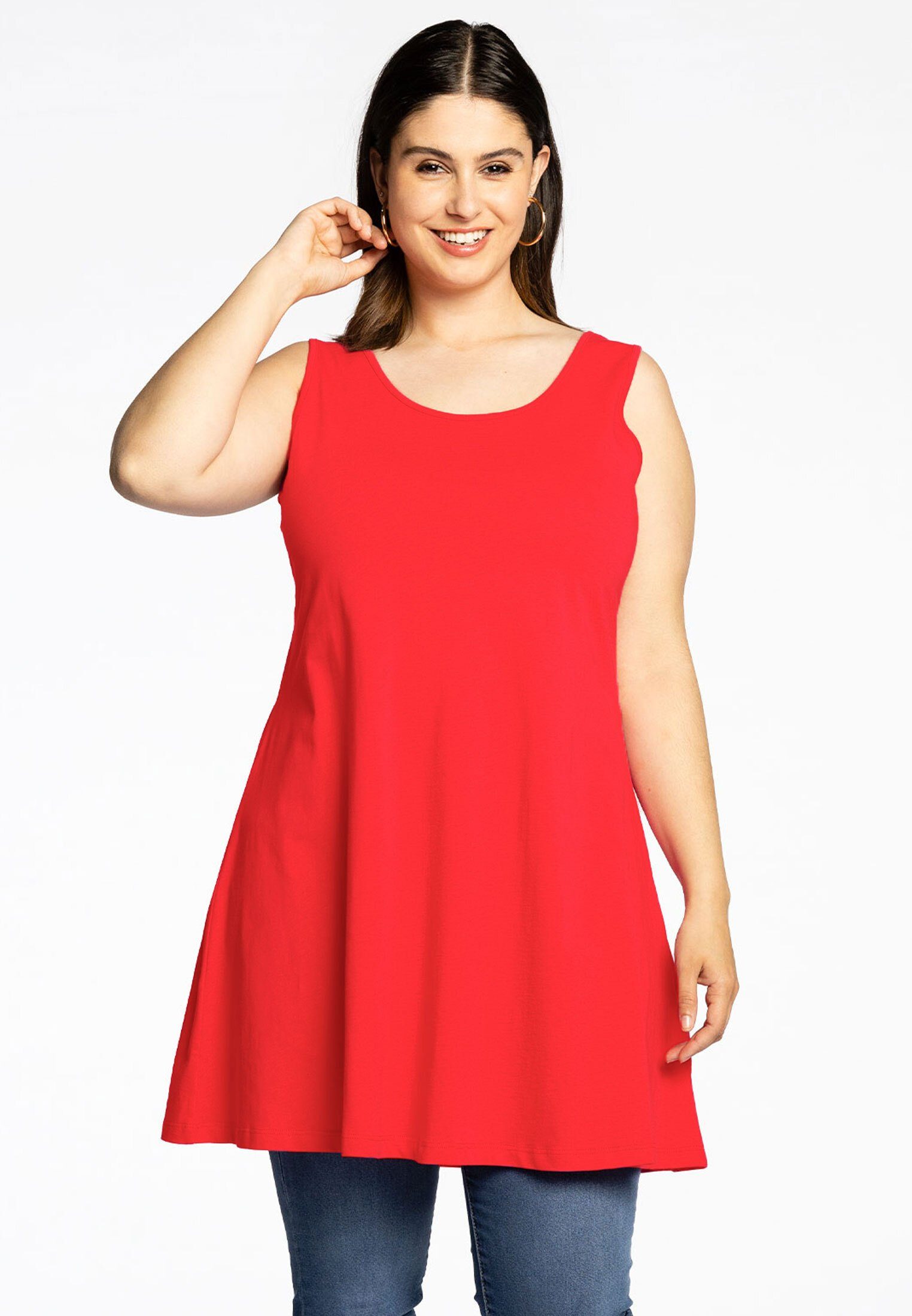 YOEK Shirttop Damen Удлиненные Große Größen
