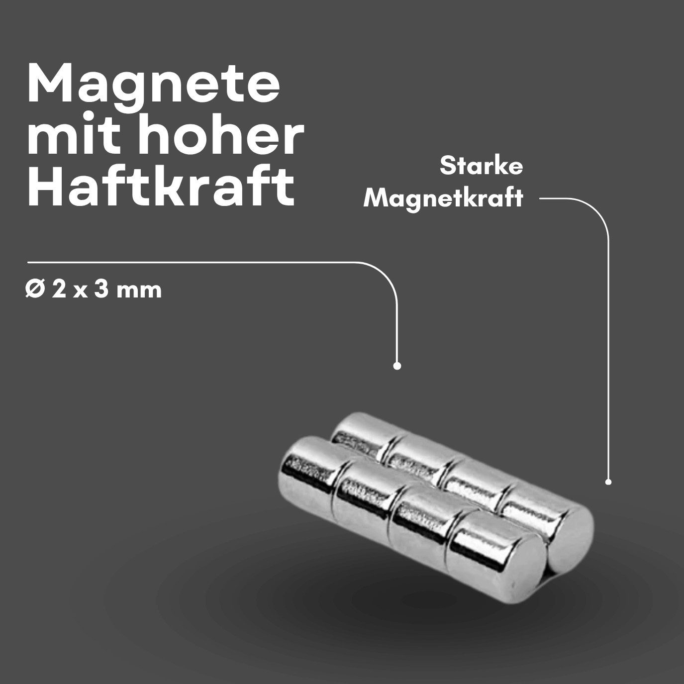 MaajeeKuto Magnet Neodym Magnet Ø2x3 mm N42 – Scheibenmagnet 118 g Haftkraft (10-St)