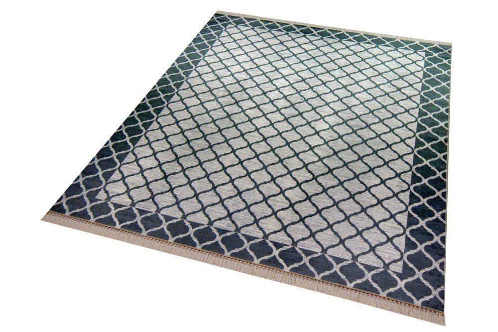 Carpetia Teppich Teppich Wohnzimmerteppich marokkanisches Muster waschbar grau, rechteckig, Höhe: 8 mm