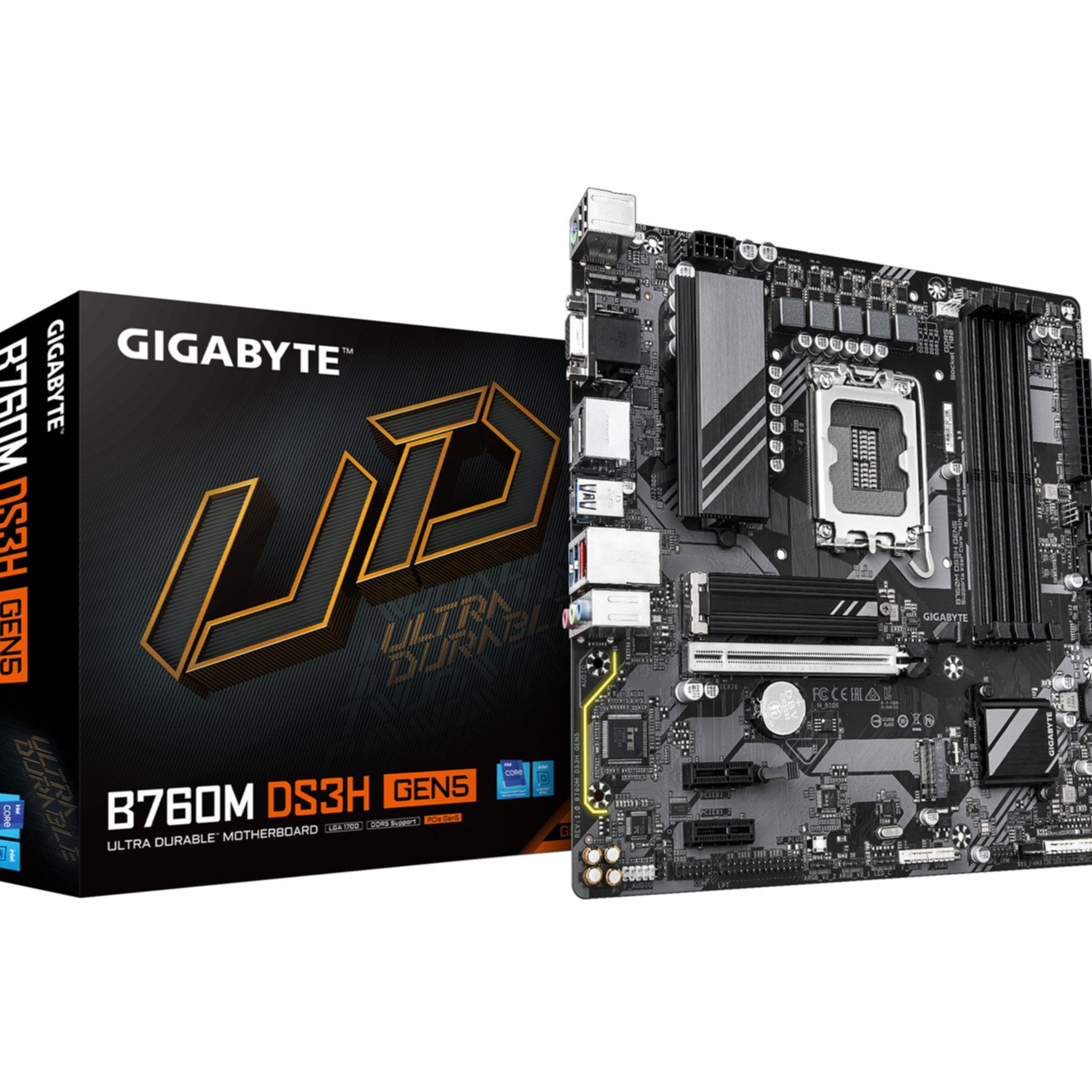 Gigabyte B760M DS3H GEN5 Mainboard – Unterstützt Intel Core Prozessoren der 14. Mainboard