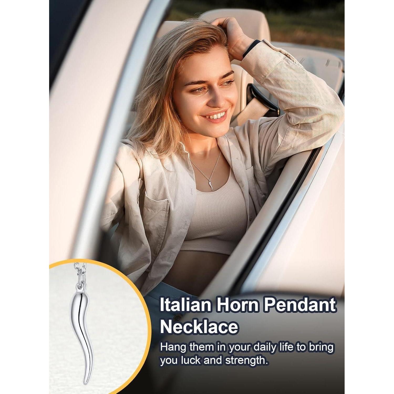 LuxusKollektion Kette und Anhänger Set Halskette Collier Cornicello Anhänge günstig online kaufen