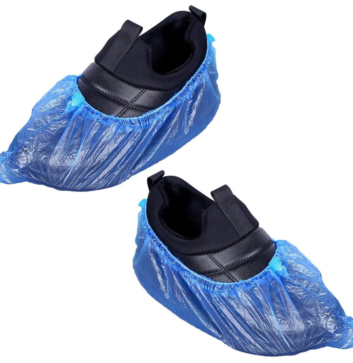 BAYLI Бахилы 50 Stück Einweg Überschuhe, Dicker CPE Material, wasserdichte Schuhü