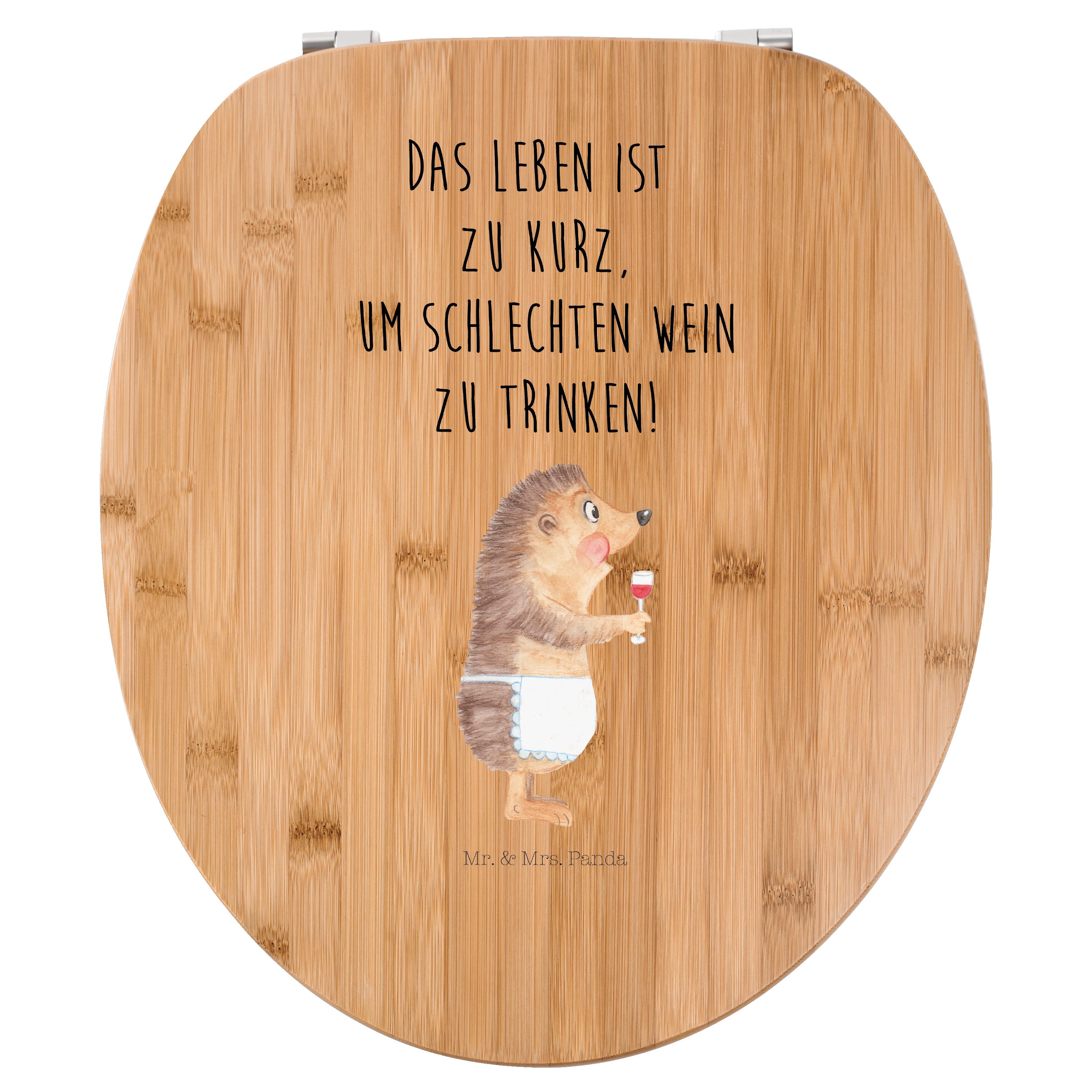 Mr. & Mrs. Panda WCSitz »Igel mit Wein Transparent Toilette, süße