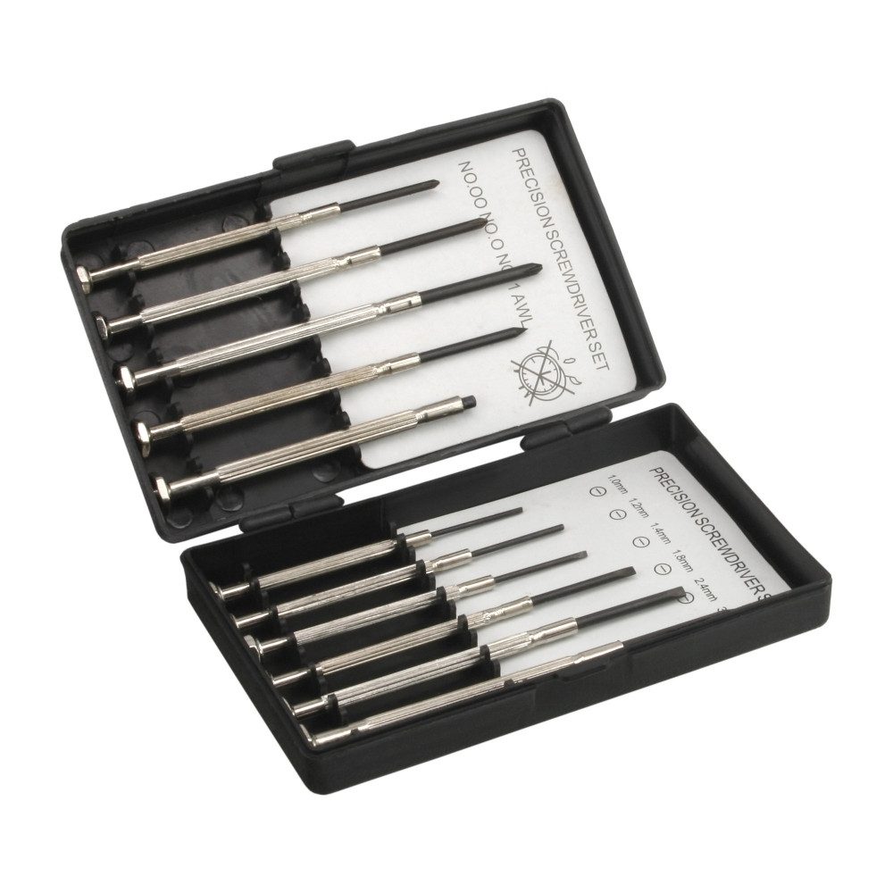 Inter-Tech Schraubendreher InLine Präzisions Schraubendreher Set 11-teilig, (Schraubendreher Set, 11-teiliges Schraubendreher Set), Ergonomische Griffe für komfortables Arbeiten