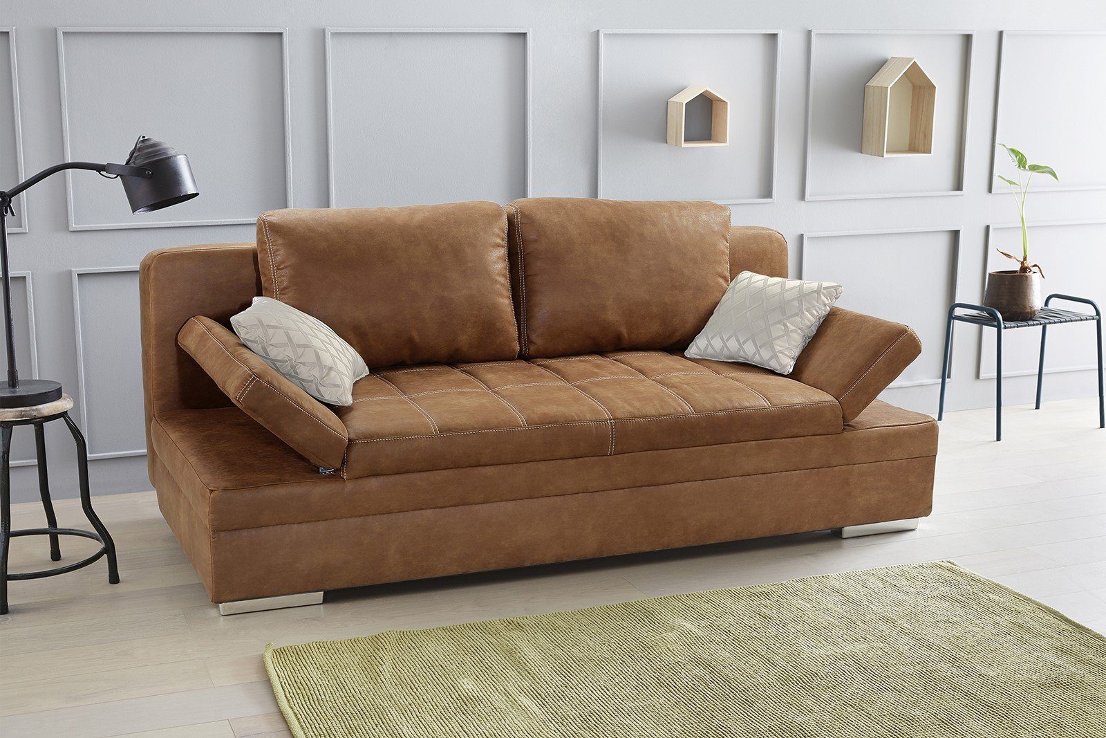 luma-home Schlafsofa 15117, mit Bettkasten B200/T100/H84 günstig online kaufen