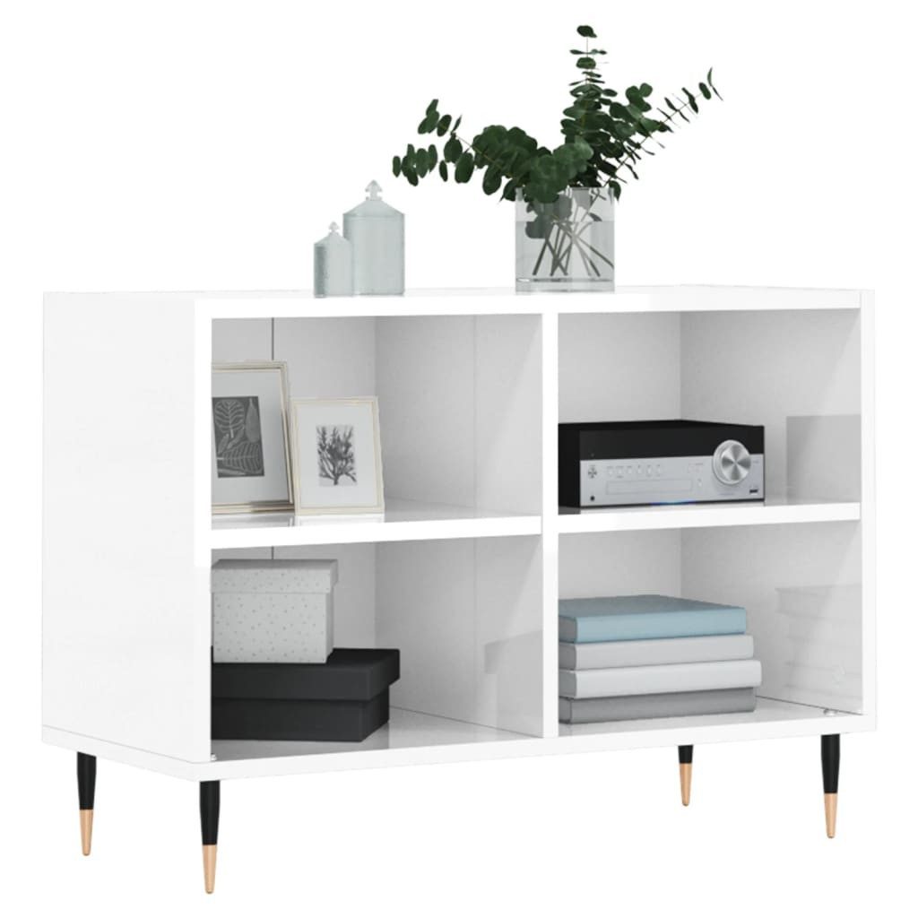 vidaXL TV-Schrank TV-Schrank Hochglanz-Weiß 69,5x30x50 cm günstig online kaufen