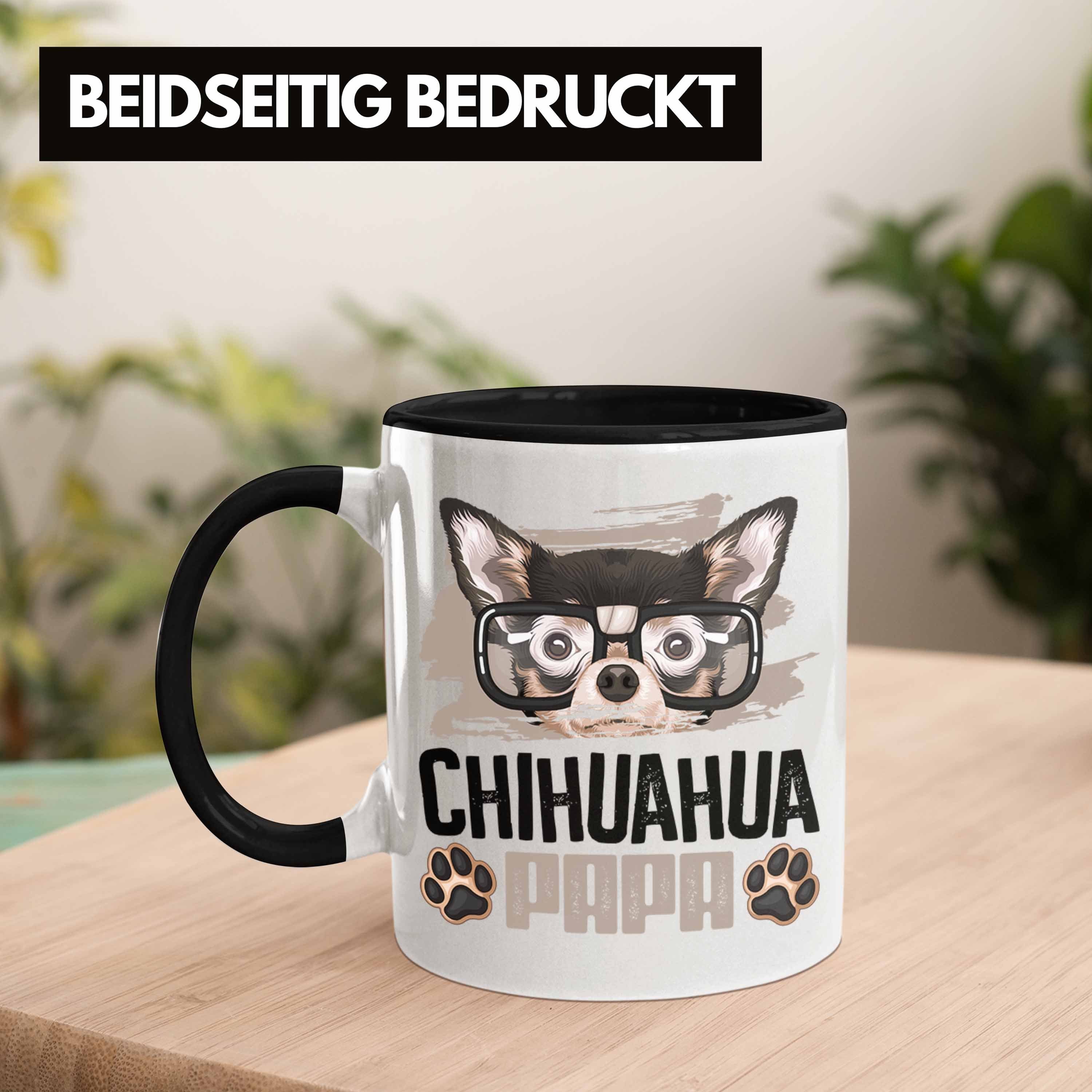 Geschenkidee Besitzer Schwarz Ch Papa Trendation Tasse Chihuahua Lustiger Geschenk Tasse Spruch