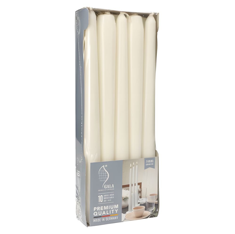 GALA-Kerzen GmbH Spitzkerze Leuchterkerzen Ø 2,3 cm, 25 cm weiss 10 Stk