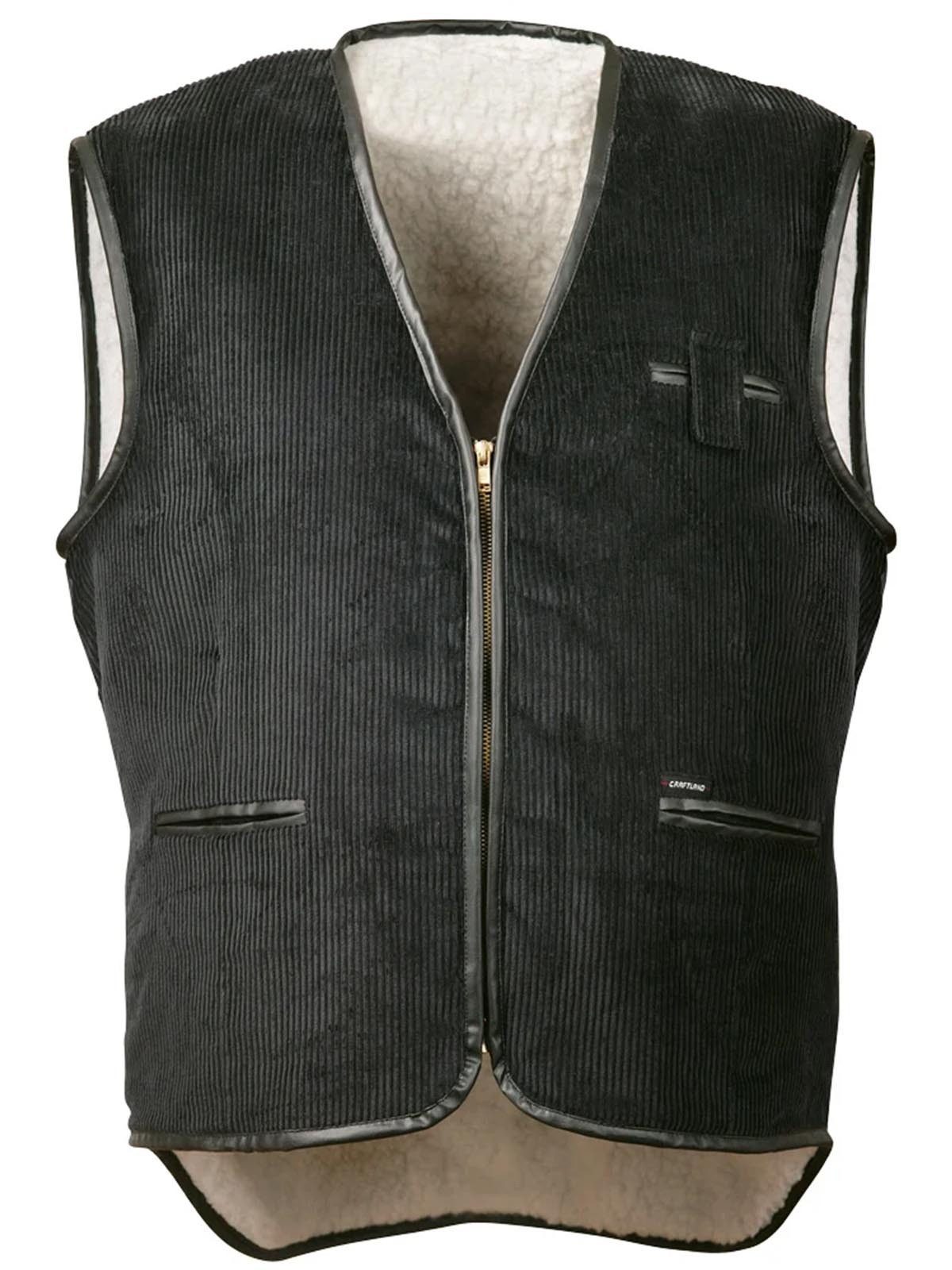 Craftland Arbeitsweste Cordweste Schwarz