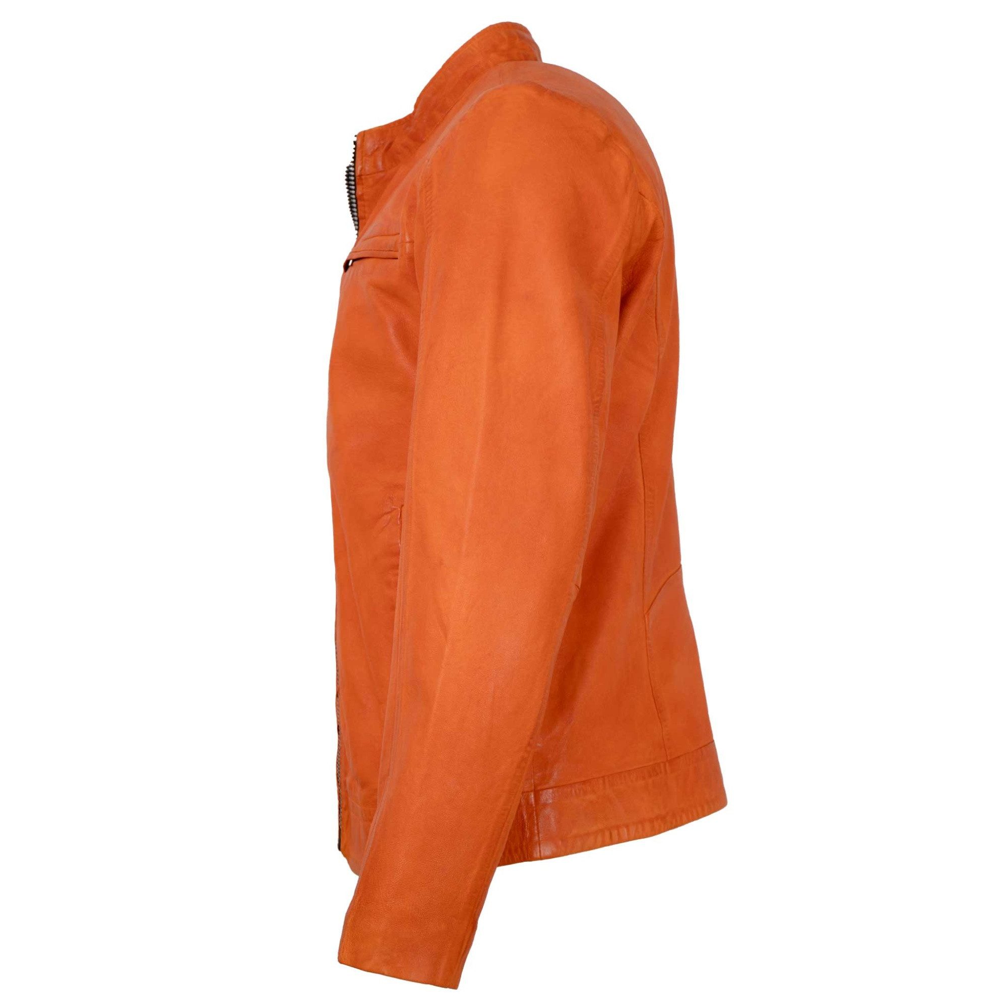 Jilani Lederjacke Kawelo Jilani - Herren Lederjacke Lammnappa orange