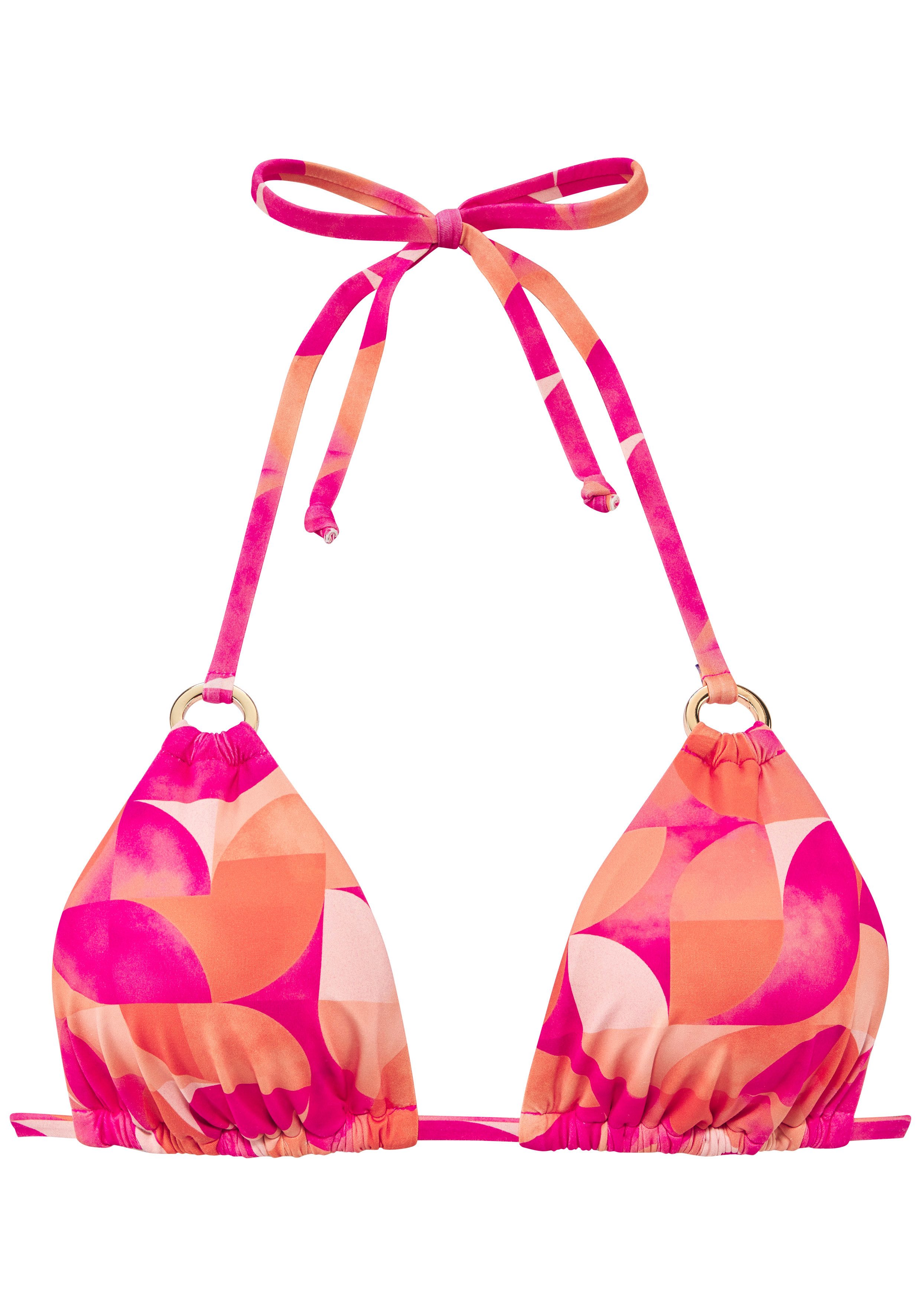 LASCANA Triangel-Bikini-Top Tilly, mit modernem Allover-Print
