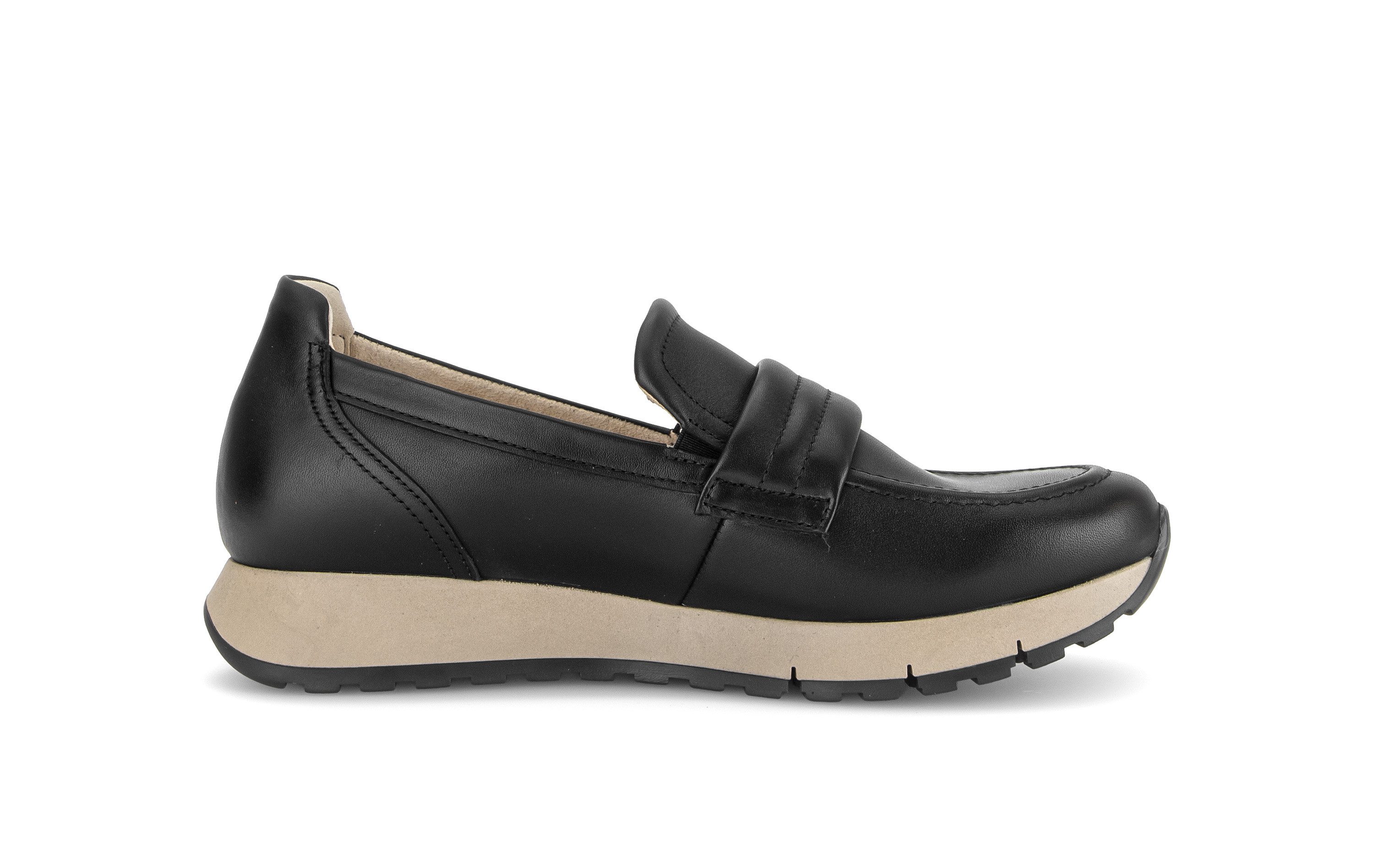 Gabor Slip-On Sneaker Keilabsatz, Slipper mit modischem Zierriegel, G-Weite (weit)