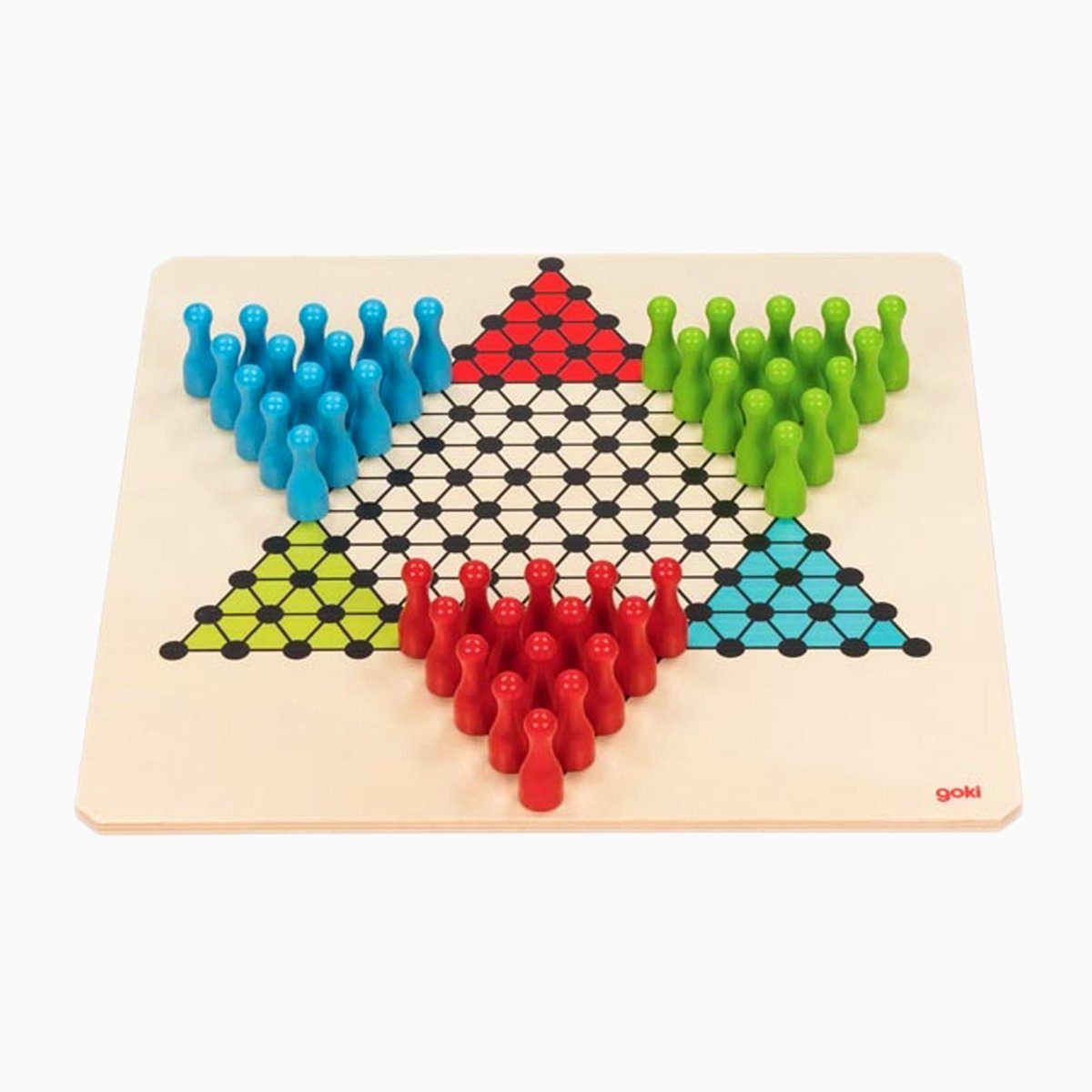 goki Spielesammlung XXL Brettspiel Halma, kinderspiel, extra große Spielfiguren
