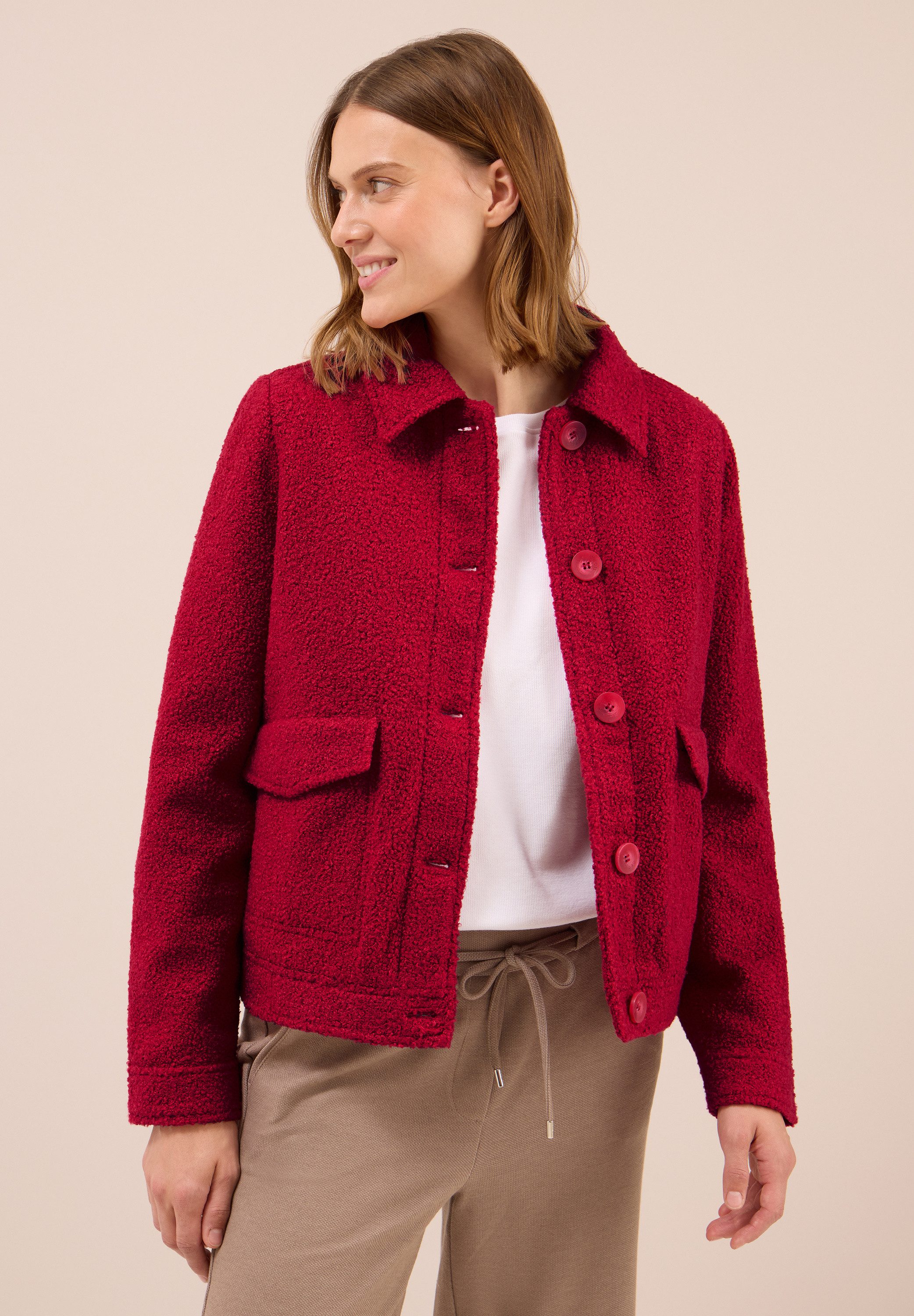 CECIL Fellimitatjacke mit Knopfleiste günstig online kaufen