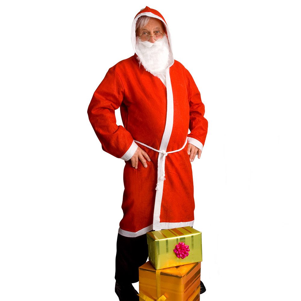 Boland Kostüm Kostüm Weihnachtsmann Economy langer Mantel