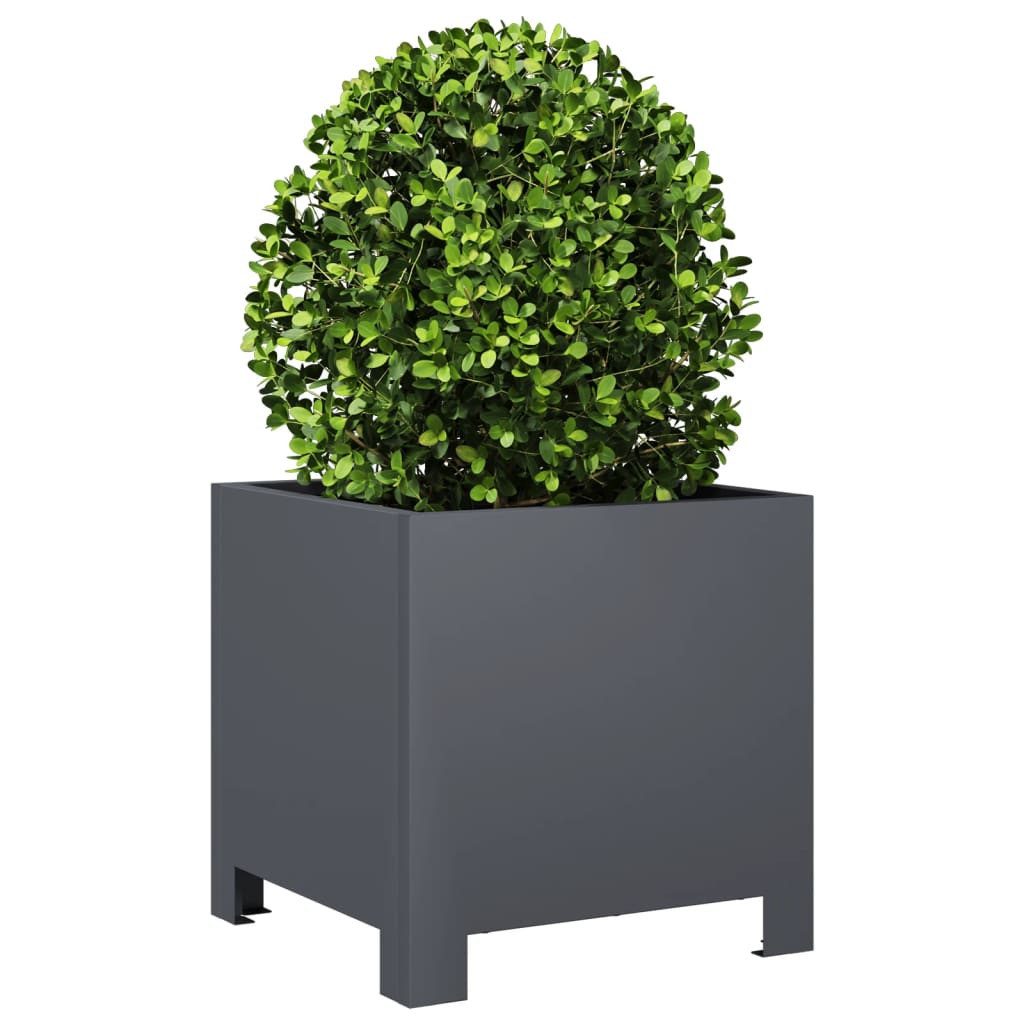 vidaXL Blumentopf Pflanzkübel Anthrazit 30x30x30 Stahl günstig online kaufen