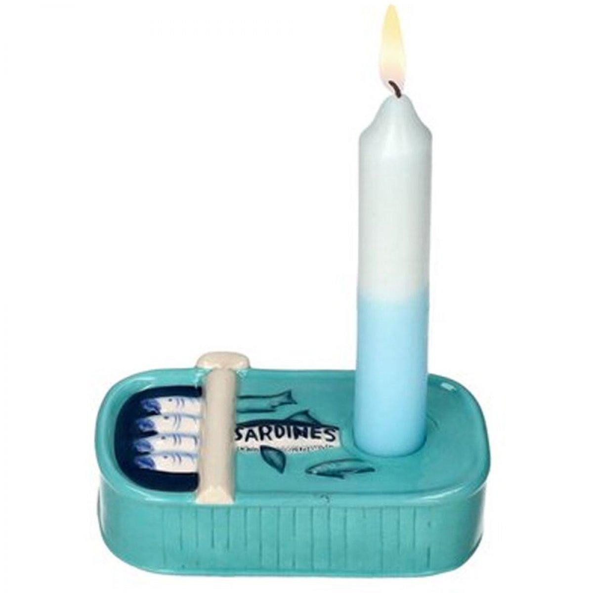 Giftcompany Kerzenhalter Kerzenleuchter Mignon Sardinendose Blau (13,3cm) günstig online kaufen
