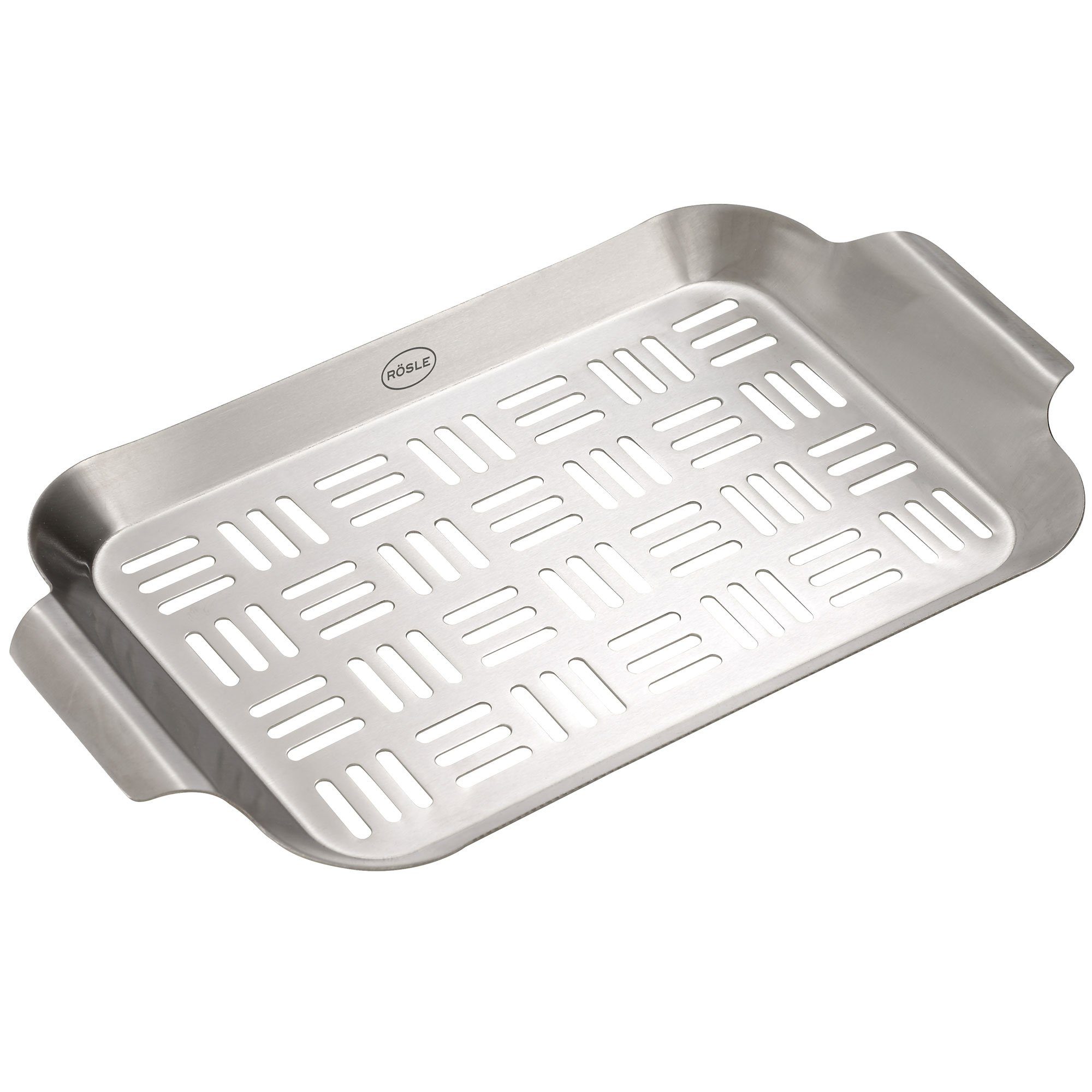 RÖSLE Grillschale BBQ Gemüseschale 28 x 19 cm, Edelstahl 18/10, (1-St), aus Edelstahl