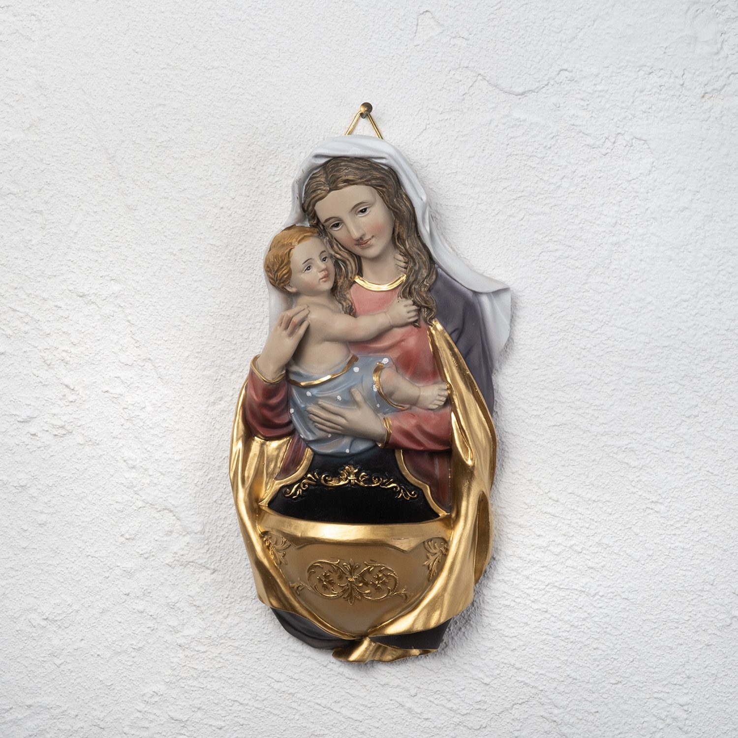 Moritz Dekofigur Madonna mit Kind in Wandnische – 18,5 cm, Polyresin Figure günstig online kaufen