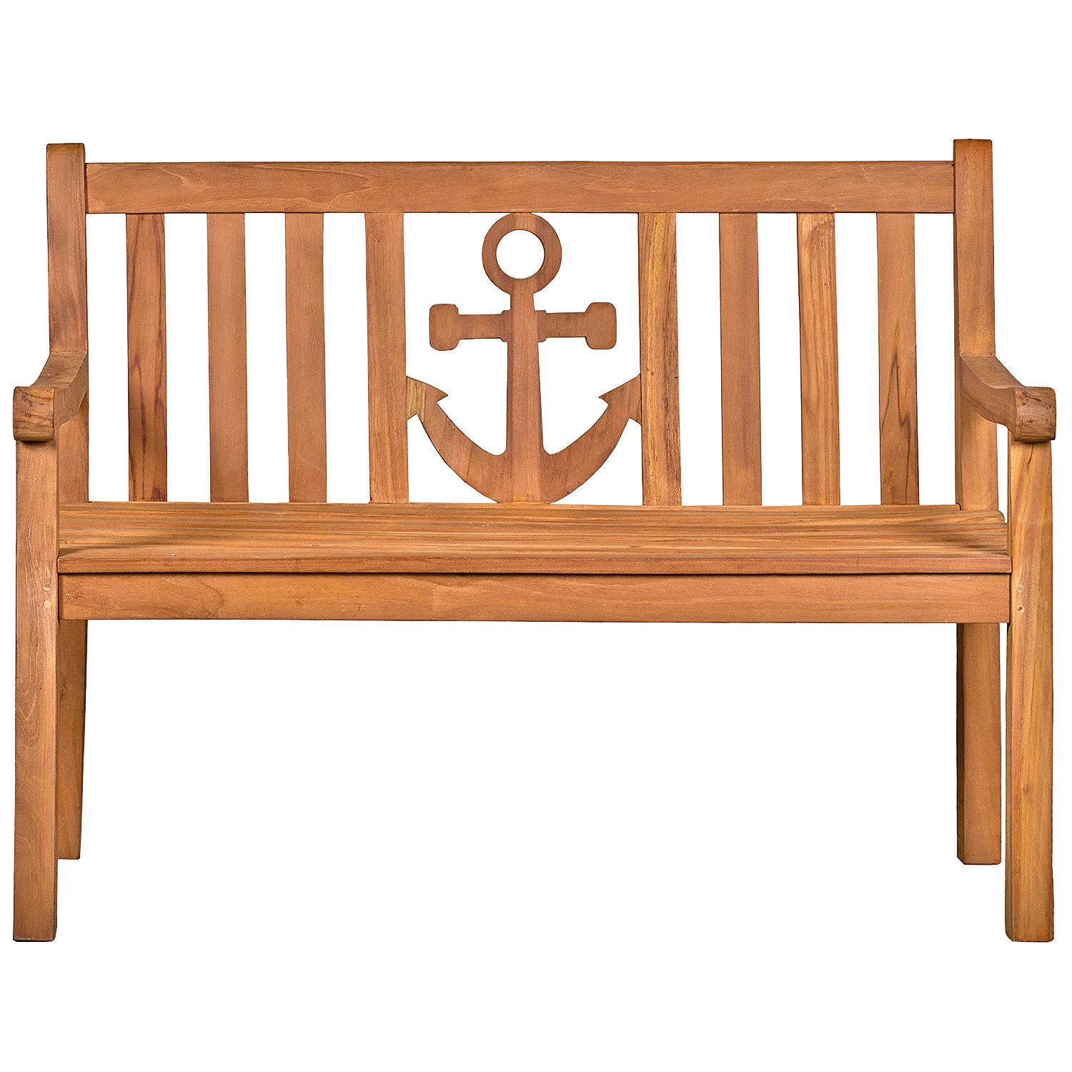 MR.DEKO Gartenbank Anker Teak 120 cm günstig online kaufen