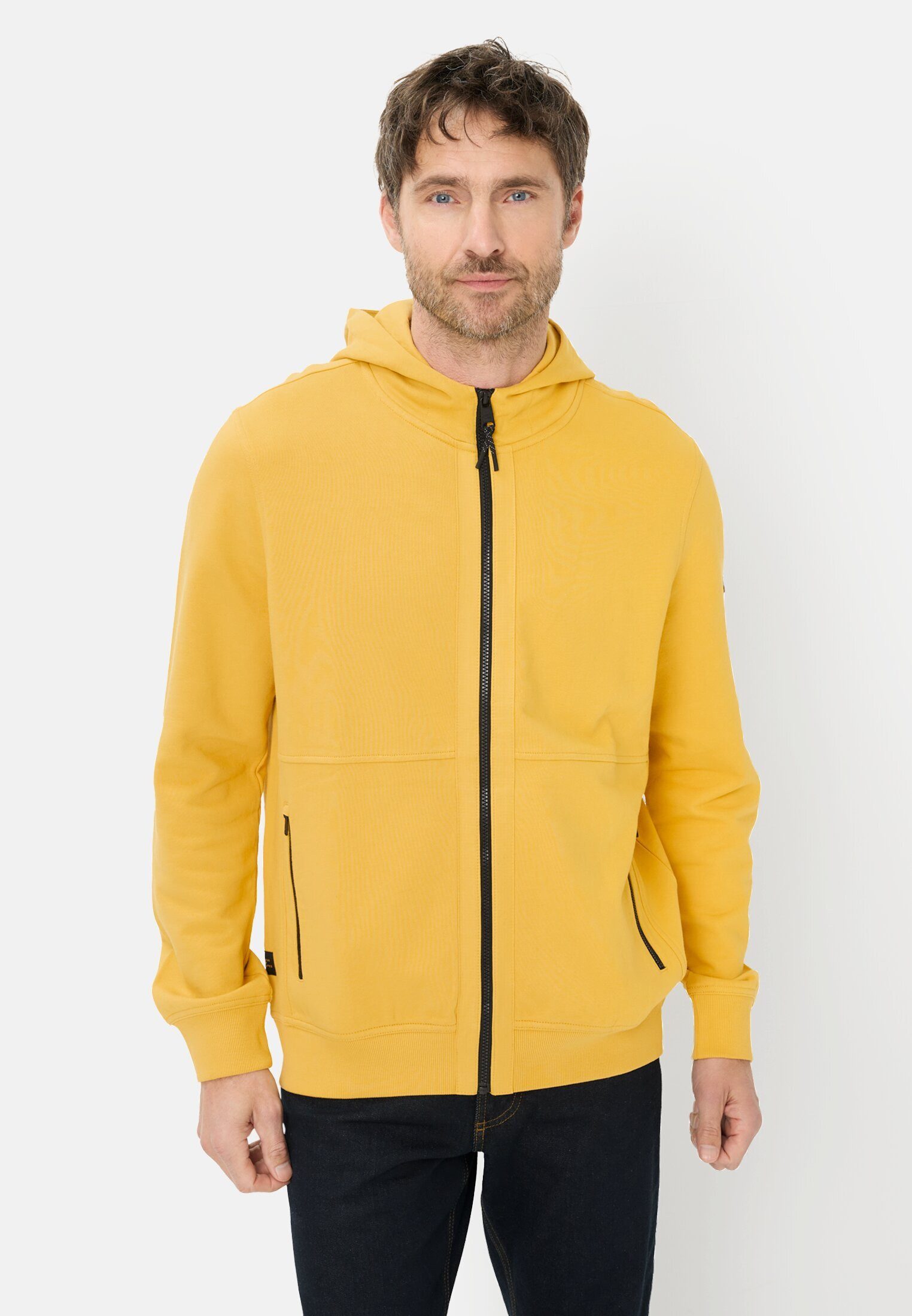 camel active Sweatjacke mit Taschen Langarm